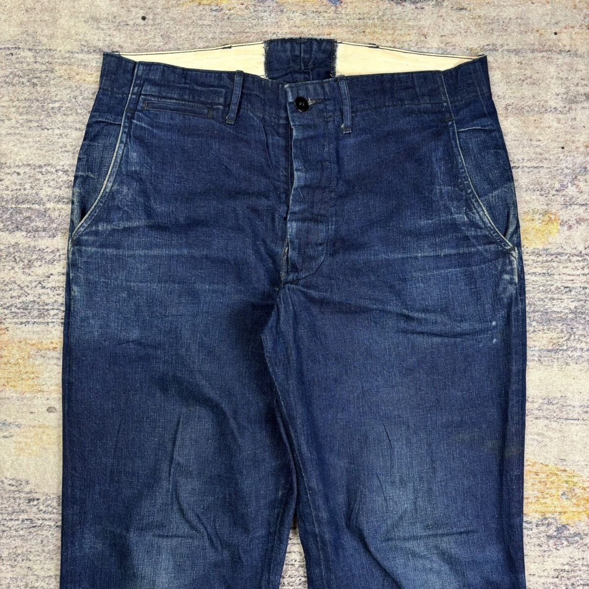 Japanese Brand Workers co military indigo denim button fly Size US 32 / EU 48 - 4 Thumbnail