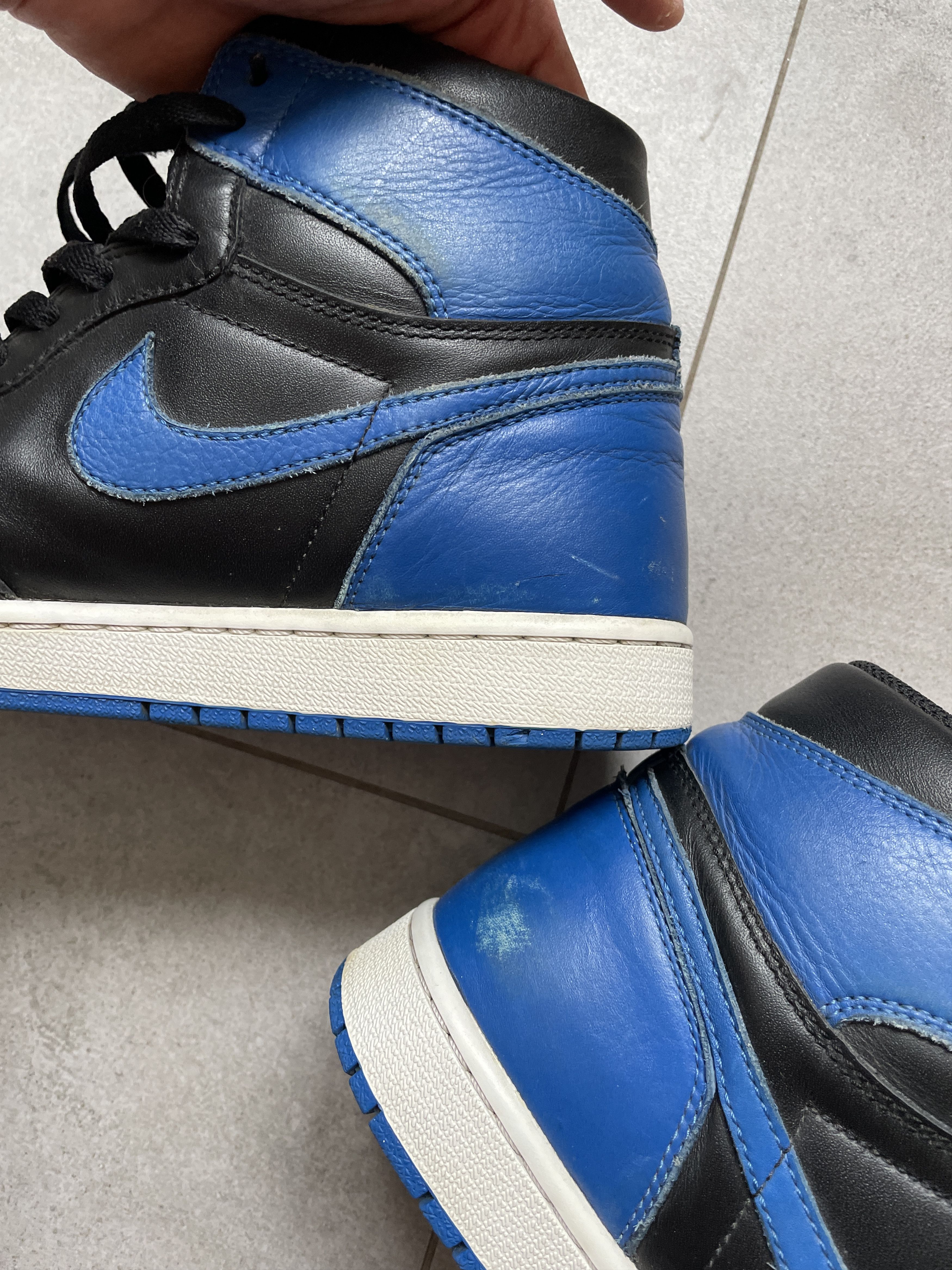 Jordan Brand × Nike AIR JORDAN 1 ROYAL BLUE 2017 HIGHTOP SNEAKERS Size US 11 / EU 44 - 4 Thumbnail