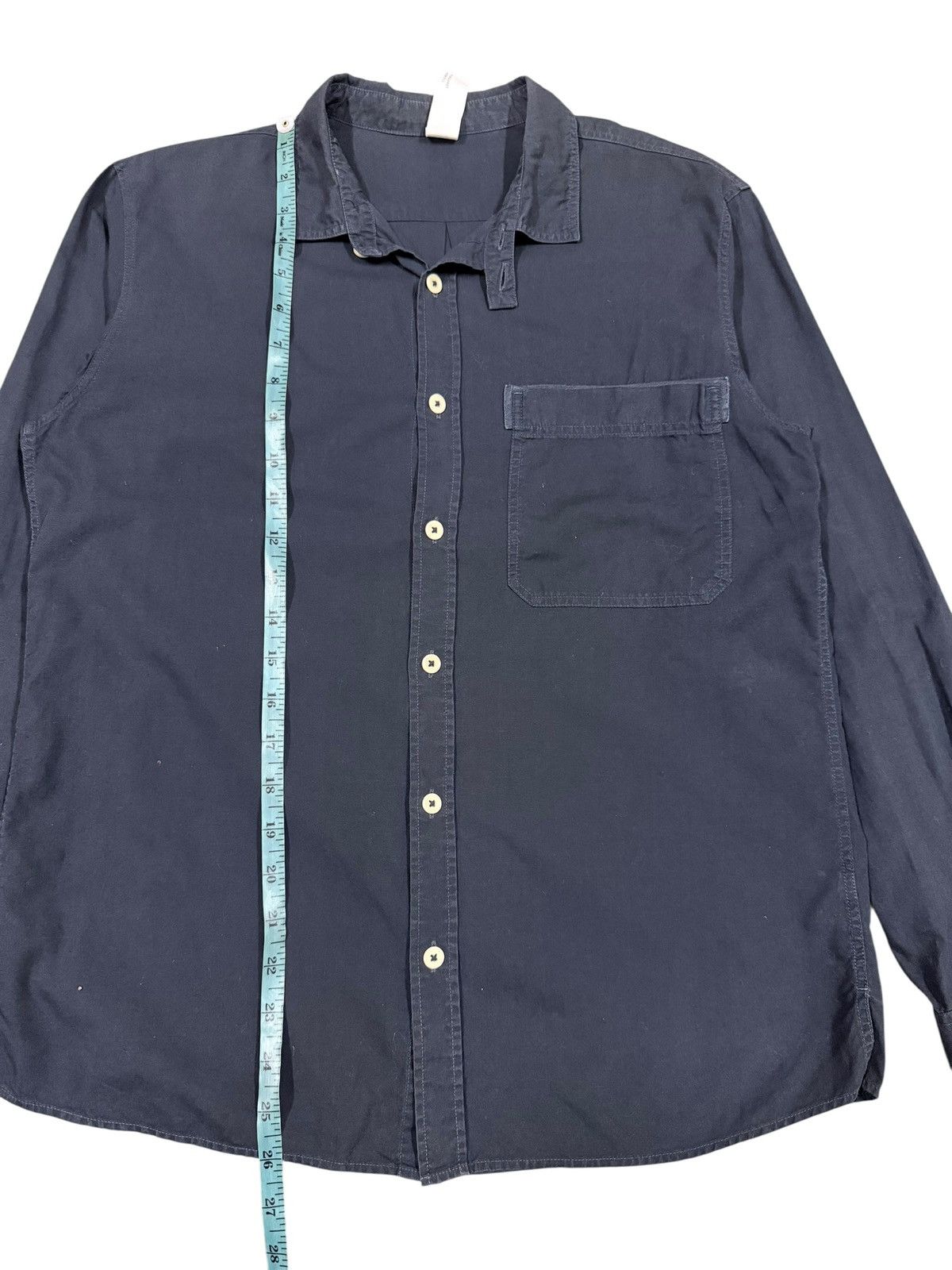Margaret Howell MHL Margaret Howell Navy Blue Cotton Button Ups Shirt Size US S / EU 44-46 / 1 - 16 Thumbnail