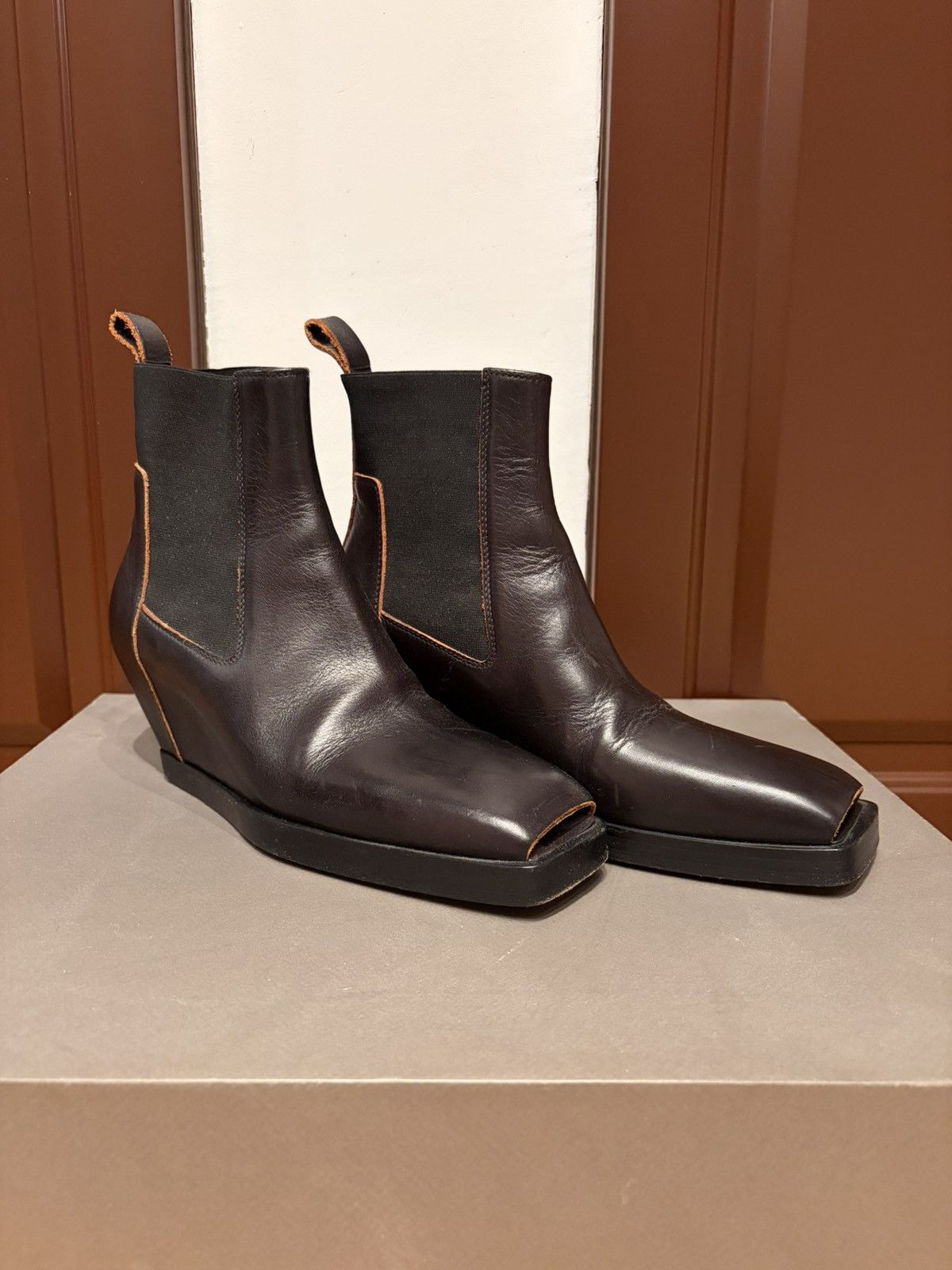 最終日‼️早い者勝ち‼️RickOwens HEELED SLIVER リックオウエ Rick Owens Sliver Boots | Grailed
