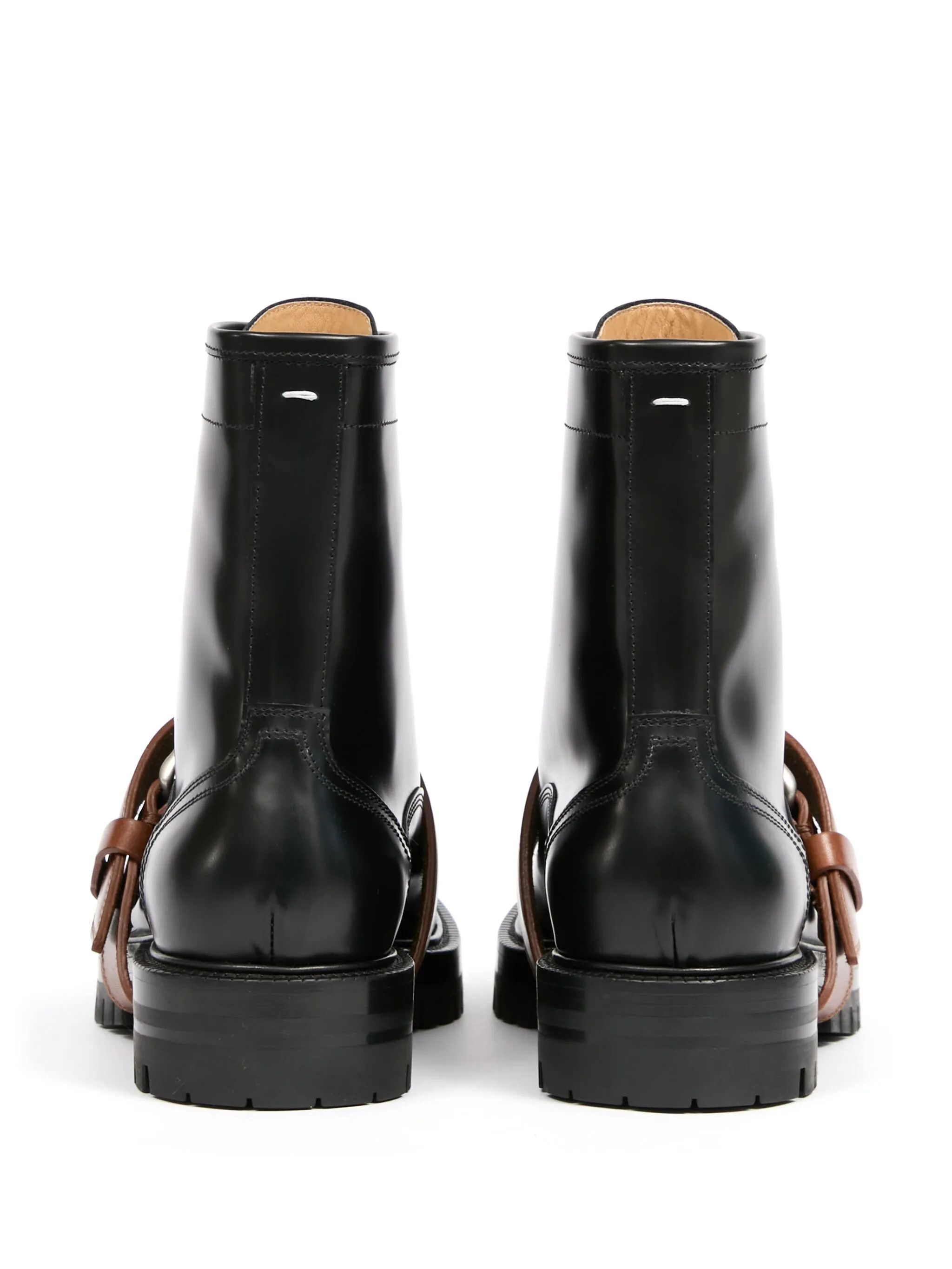 Maison Margiela o1w1db11225 Leather Tabi Boots in Black Size US 7 / IT 37 - 2 Thumbnail