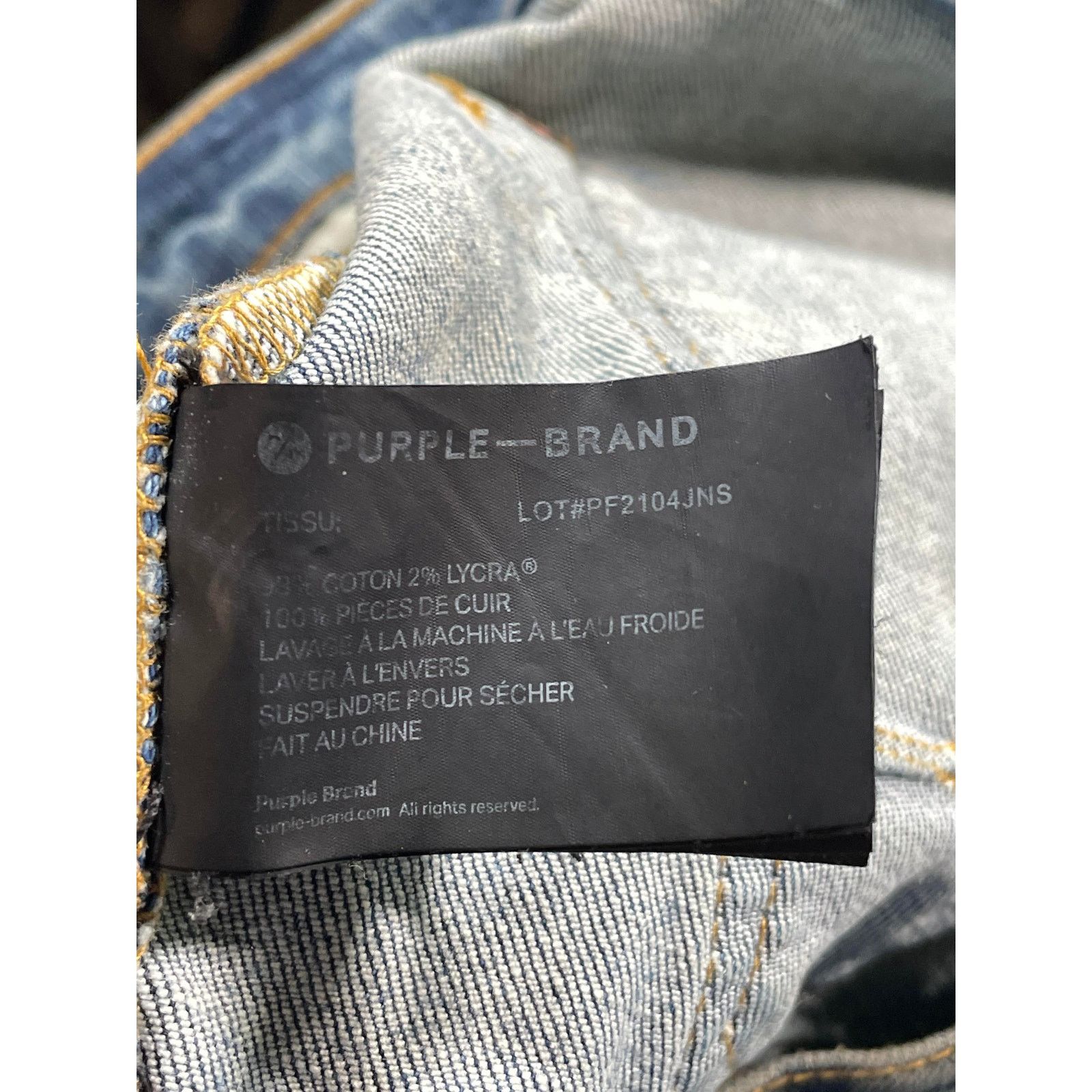 Purple Brand Purple Brand Paint Splatter Light Wash Jeans Size US 31 - 7 Thumbnail