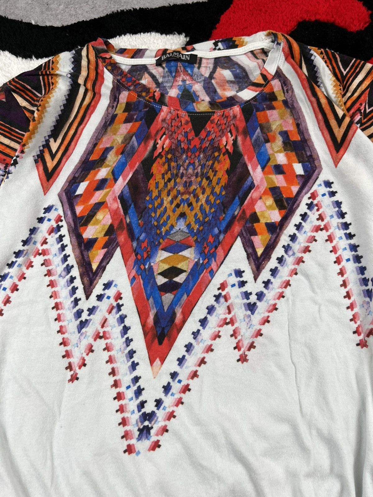 Balmain Balmain Vintage Multicoloured Rare Print Y2K Tee Shirt Size US M / EU 48-50 / 2 - 4 Thumbnail