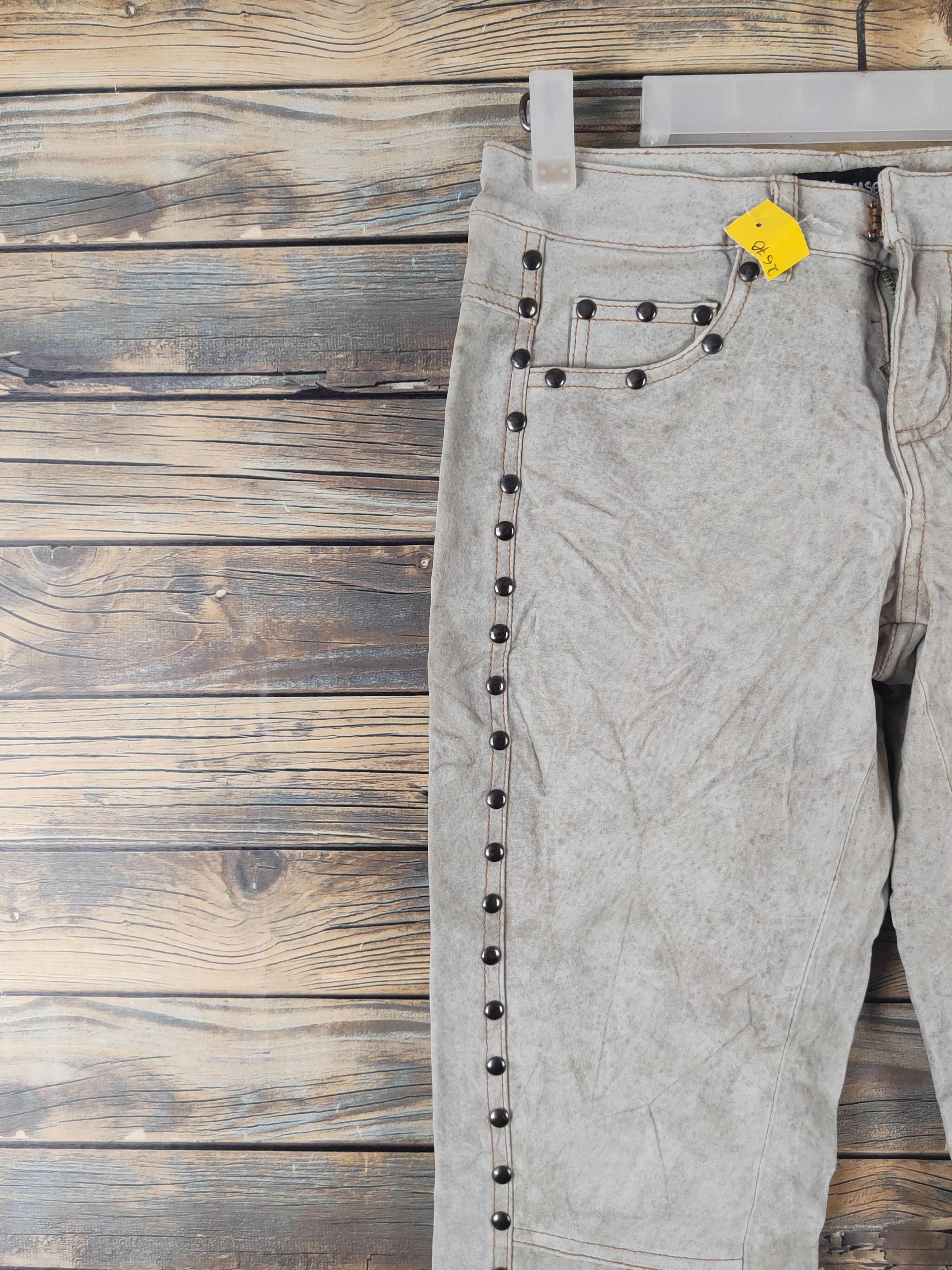 Leather DL Dollhouse Gray Multipocket Leather Pants #2670 Size 25" / US 0 / IT 36 - 3 Thumbnail