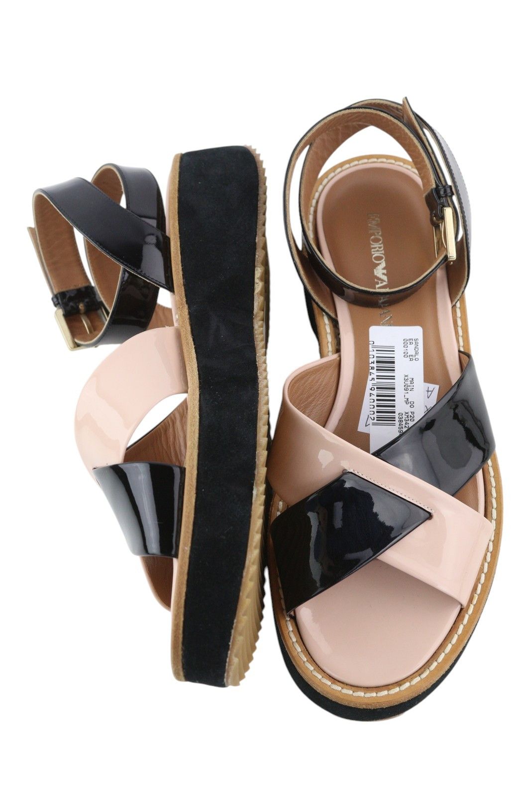 Emporio Armani X3U091 EU37 Black Patent Leather 84789 Size US 6 / IT 36 - 5 Thumbnail