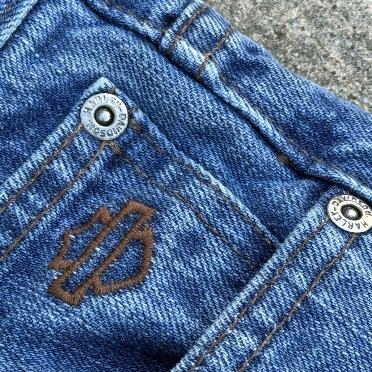 Harley Davidson × Vintage Vintage 00’s Harley-Davidson Men’s Jeans 34x30 Straight Fit Size US 34 / EU 50 - 5 Thumbnail