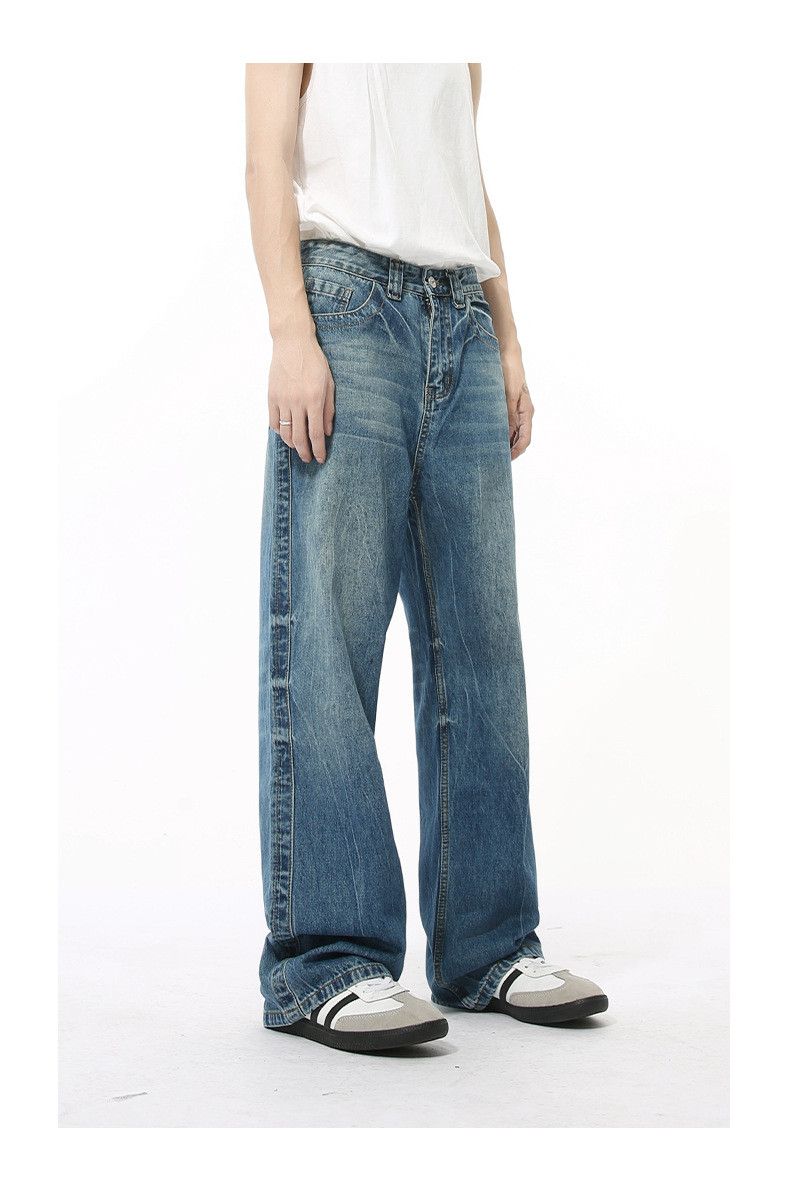 Japanese Brand × Jean Blue Vintage Lightning Washed Straight Jeans Size US 32 / EU 48 - 5 Thumbnail