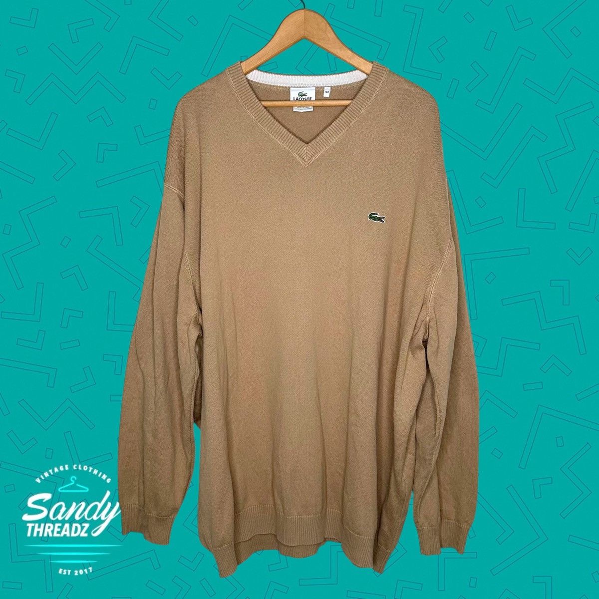 Lacoste Lacoste V Neck Sweater Size US XXL / EU 58 / 5 - 2 Thumbnail