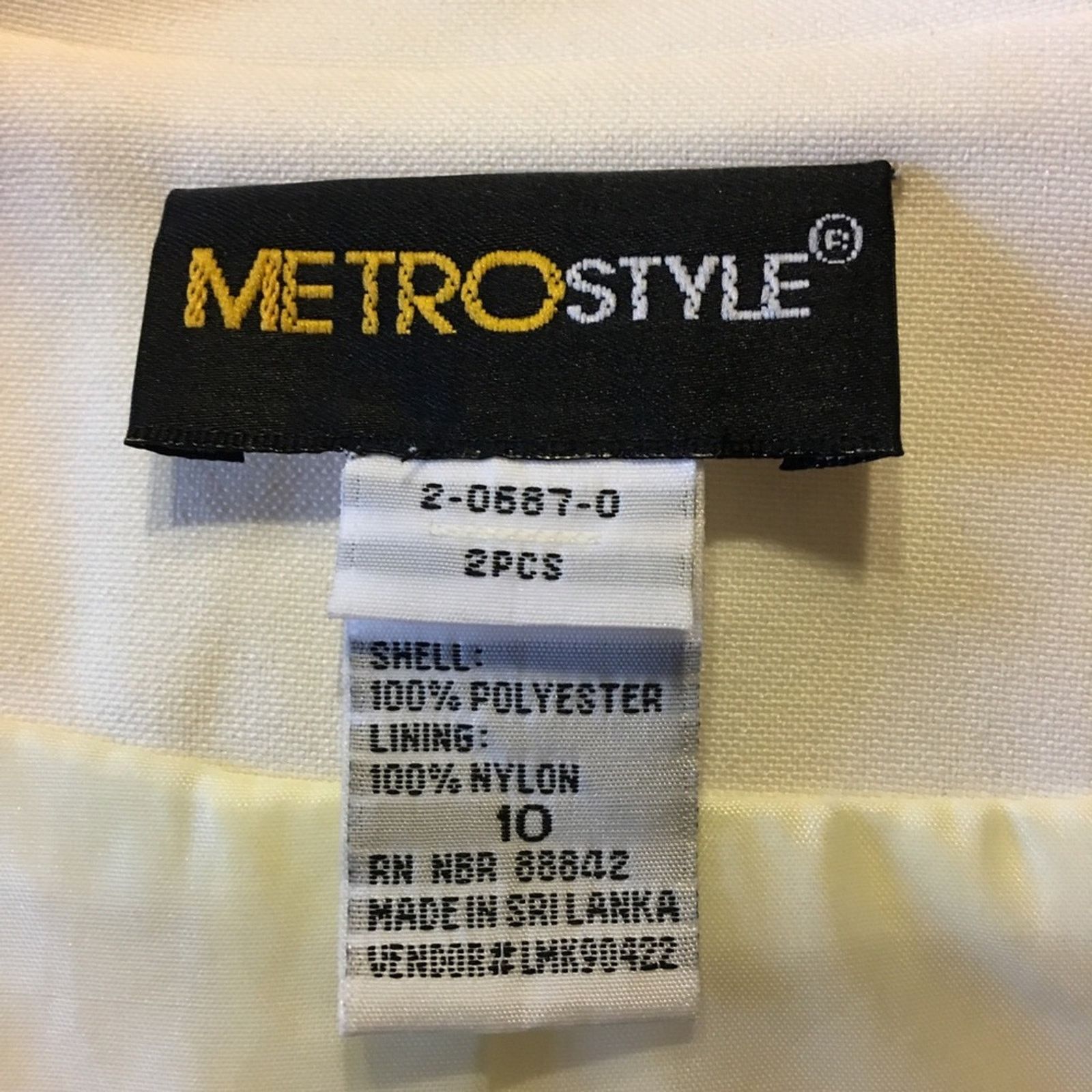 Other Metro Style cream button jacket and skirt set 10 Size L / US 10 / IT 46 - 7 Thumbnail