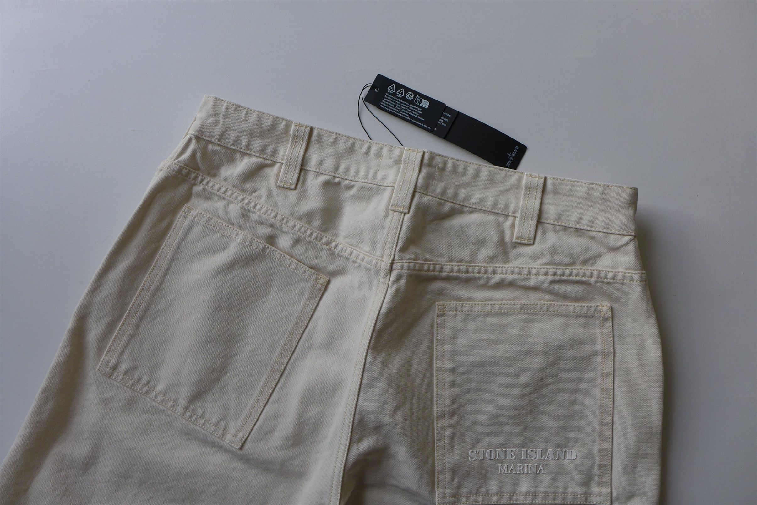 Stone Island Stone Island Marina Work Pants - Ecru Cotton Size US 32 / EU 48 - 5 Thumbnail