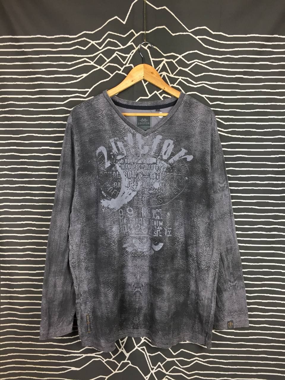 Other 2DIEFOR Acid Wash V-Neck Long Sleeve Tee Size US XL / EU 56 / 4 - 2 Thumbnail
