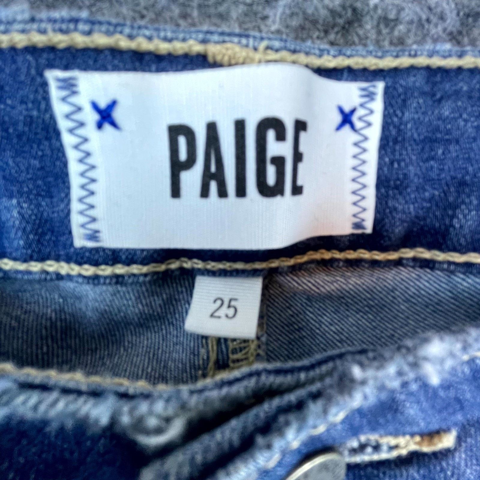 Paige Paige Jeans Womens 25 Blue Verdugo Crop Denim Stretch Size 25" / US 0 / IT 36 - 3 Thumbnail