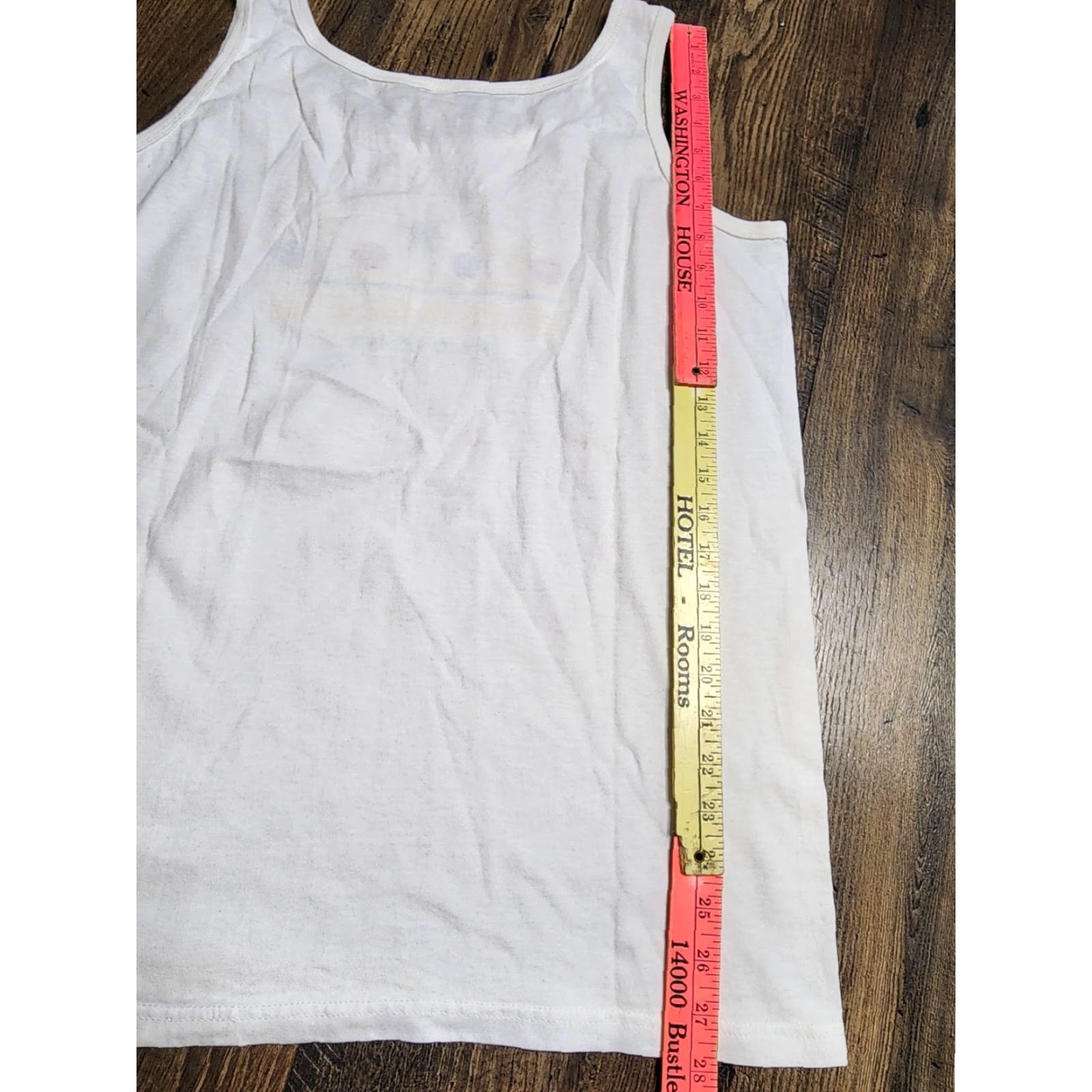 Anvil VINTAGE Womens Tank Top L White Embroidered Souvenir Marco Island 90s Retro Sleeveless Scoop Neck Size L / US 10 / IT 46 - 3 Thumbnail
