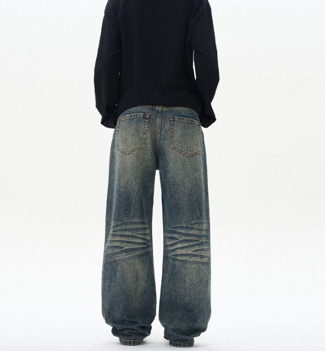 Vintage High street retro baggy distressed loose straight jeans Size US 32 / EU 48 - 4 Thumbnail