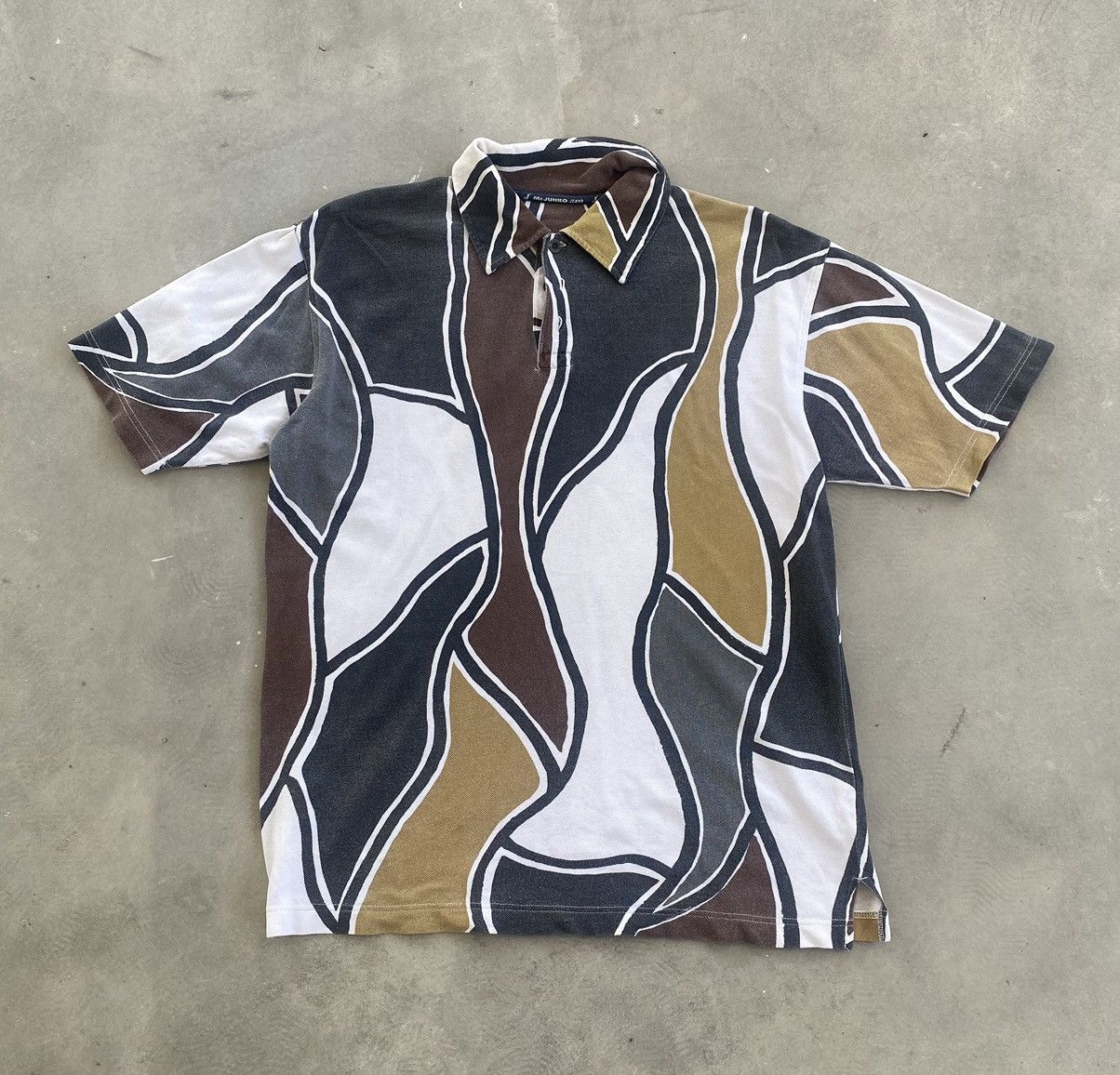 Japanese Brand × Vintage VINTAGE MR JUNKO JEANS GRAPHIC POLO TEE Size US XL / EU 56 / 4 - 1 Thumbnail