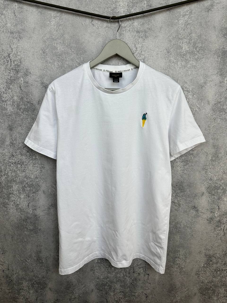 Percival Percival Pelle Pelle T-Shirt Icecream Crew Neck White Tee SS Size US M / EU 48-50 / 2 - 1 Thumbnail