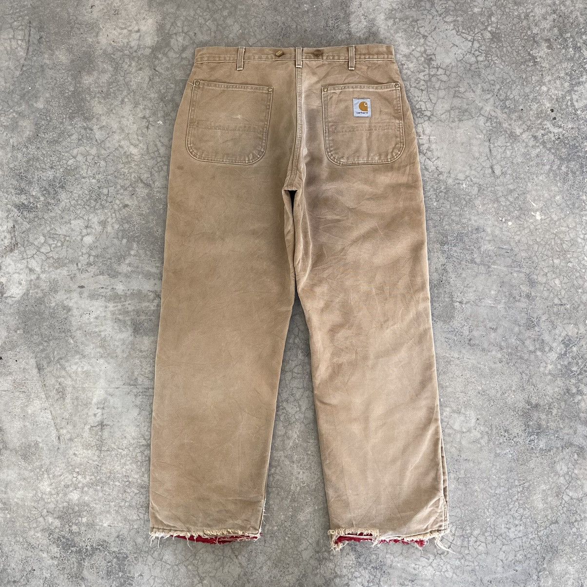 Carhartt VTG Carhartt Insolation Lined Faded Tan Workwear Pants Size US 33 - 17 Thumbnail