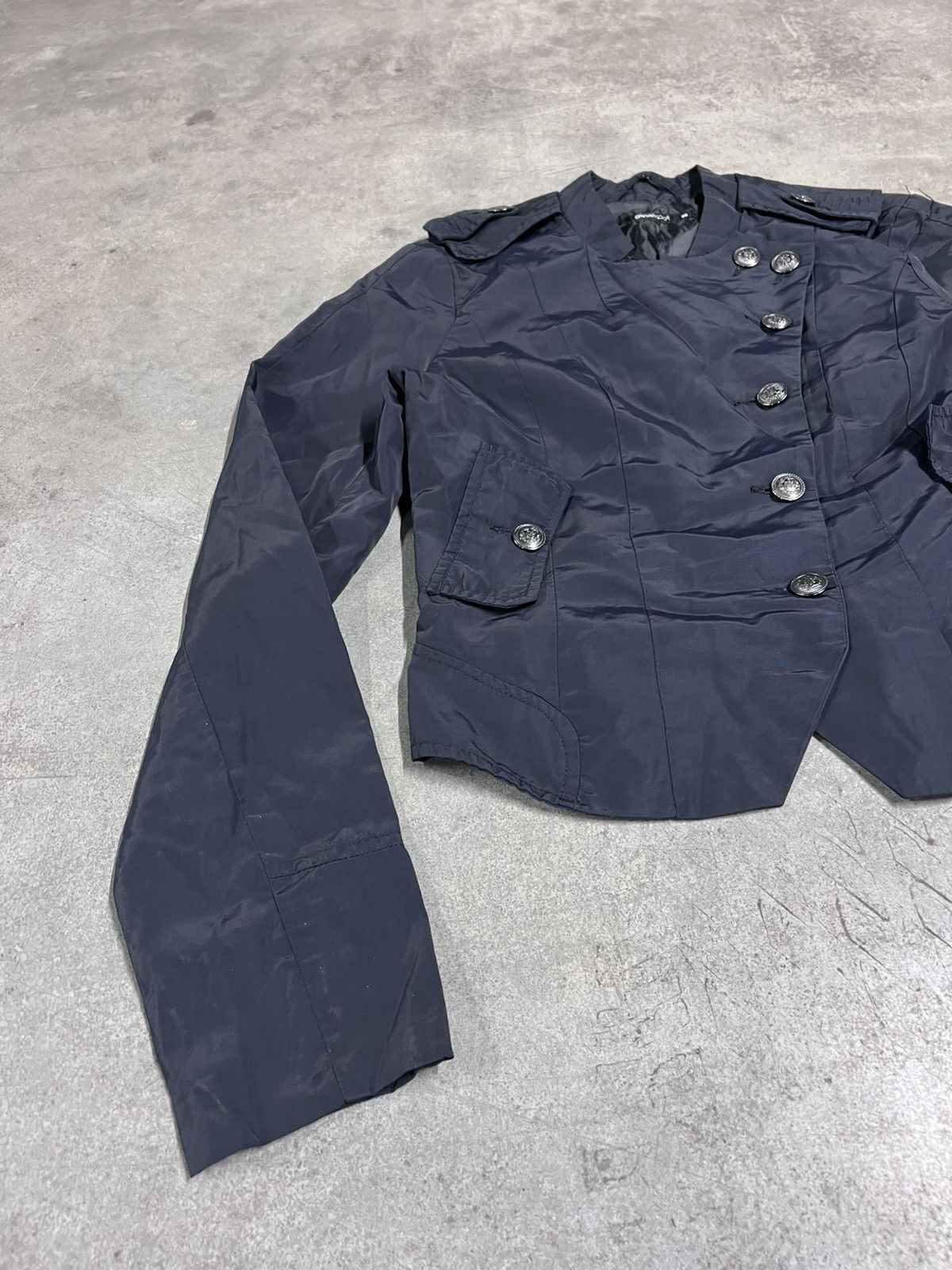 Hedi Slimane Napoleon Asymmetrical Indie Sleaze Avant Garde Jacket Size L / US 10 / IT 46 - 2 Thumbnail