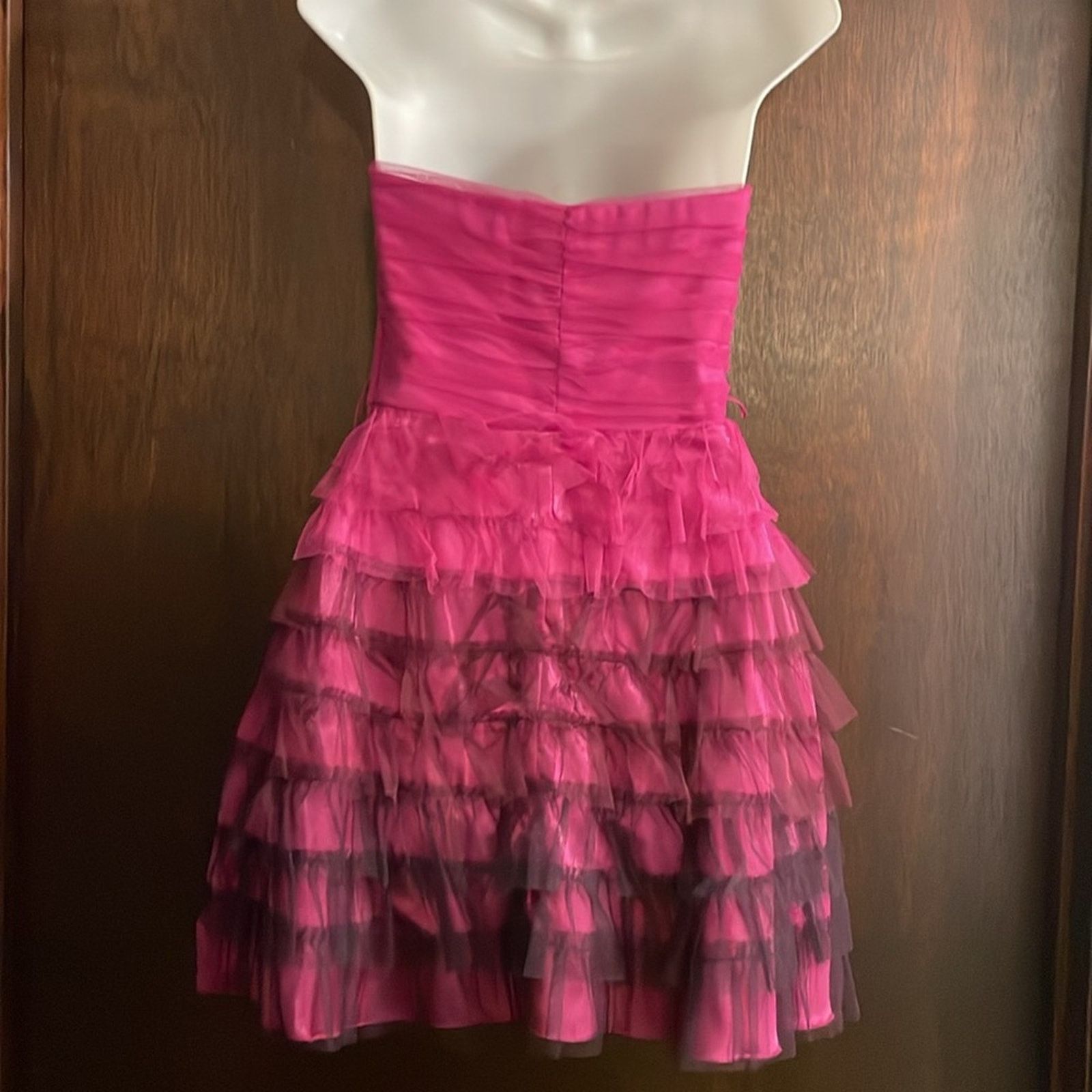 Vintage Teeze Me Junior's 5 Ombre Ruffled Tulle Mini Party Dress Size S / US 4 / IT 40 - 6 Thumbnail