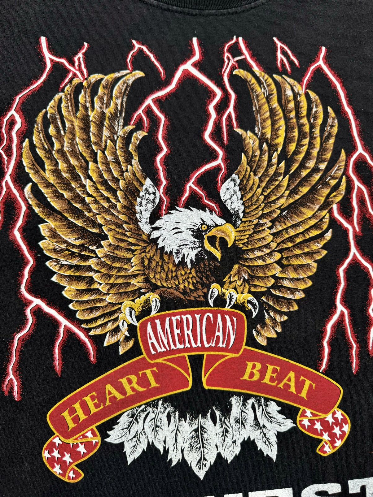 Harley Davidson × Vintage 1998 American Thunder Bike Week Motorcycle 90’s Eagle Shirt Size US XL / EU 56 / 4 - 5 Thumbnail