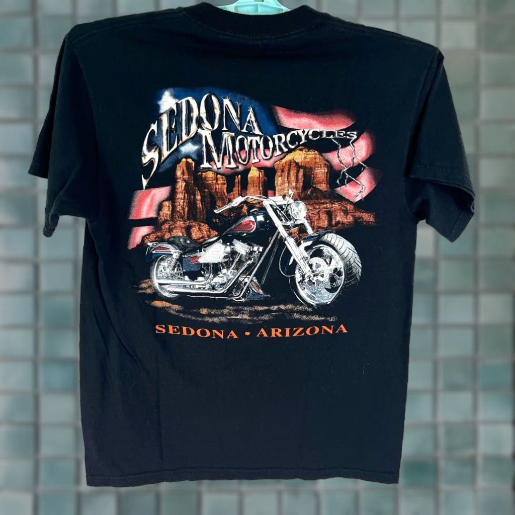 Delta Delta Shirt Mens M Black Graphic Tee Sedona Motorcycles Tag Size US M / EU 48-50 / 2 - 1 Thumbnail
