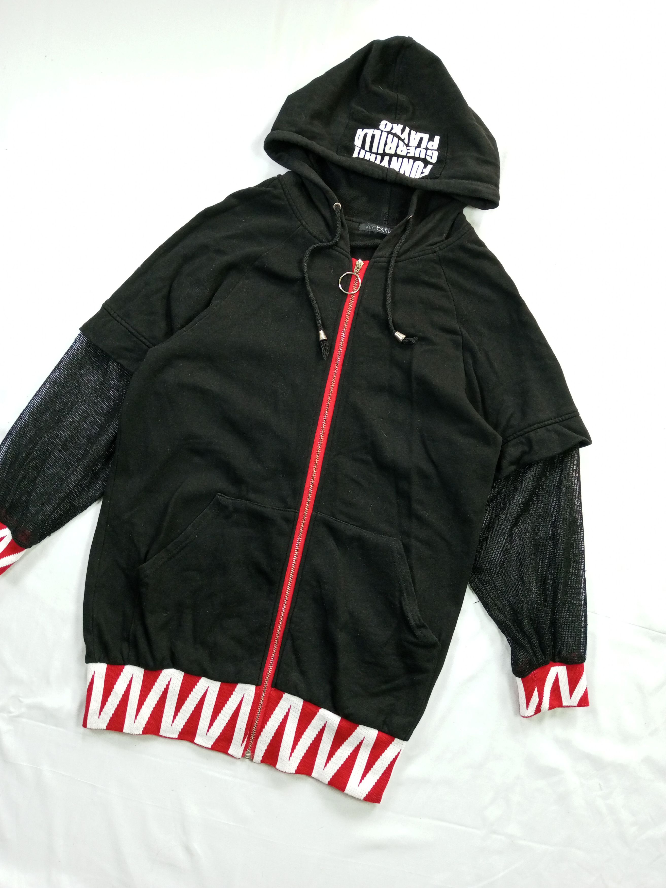 If Six Was Nine × Japanese Brand JAPANESE VKEI STYLE " FUNNY GUERRILLA" PUNK STYLE HOODIE Size US M / EU 48-50 / 2 - 2 Thumbnail