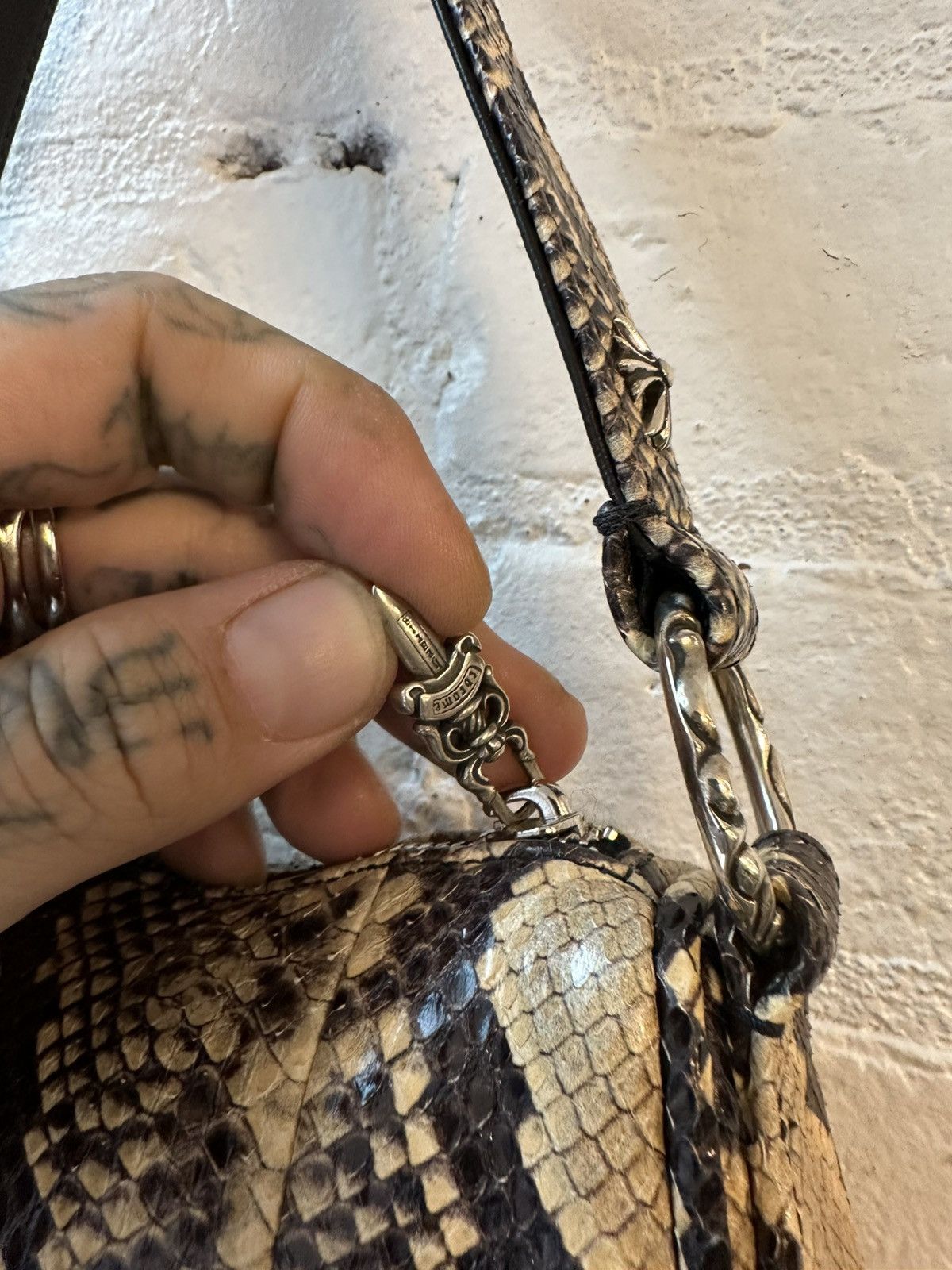 Chrome Hearts Chrome Hearts NEW PYTHON SNAKE SKIN CHICKEN NUGGET BAG !! Size ONE SIZE - 4 Thumbnail