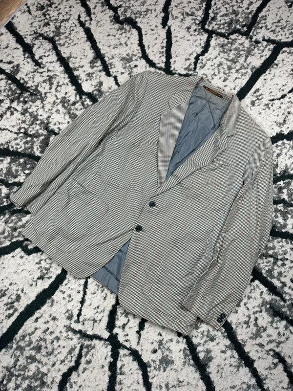 Yves Saint Laurent Vintage Yves Saint Laurent gray YSL L checkered jacket Size US L / EU 52-54 / 3 - 2 Thumbnail