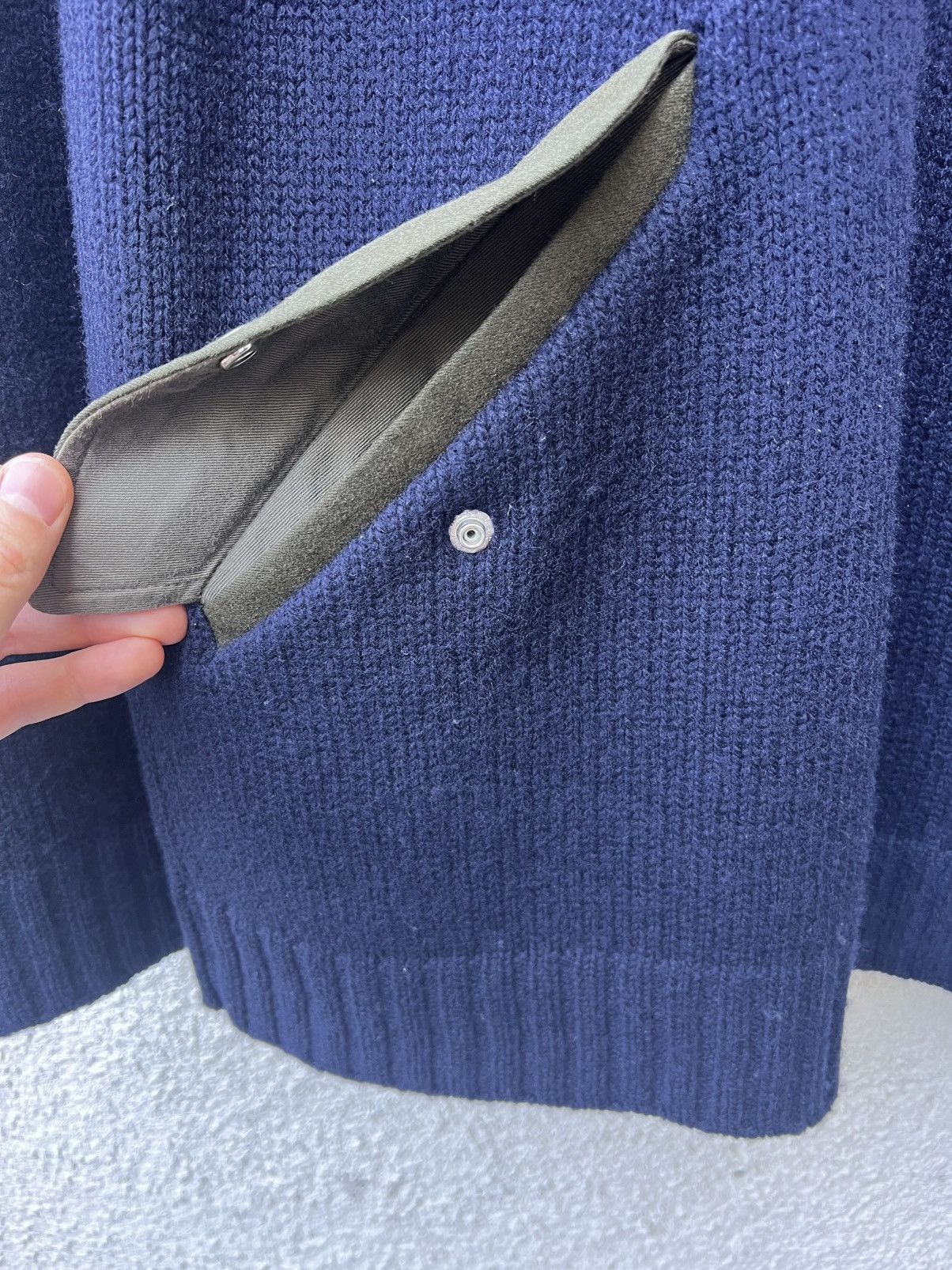 Sacai Sacai Wool Military Sweater Navy Olive Trim Size 2 Size US M / EU 48-50 / 2 - 9 Thumbnail