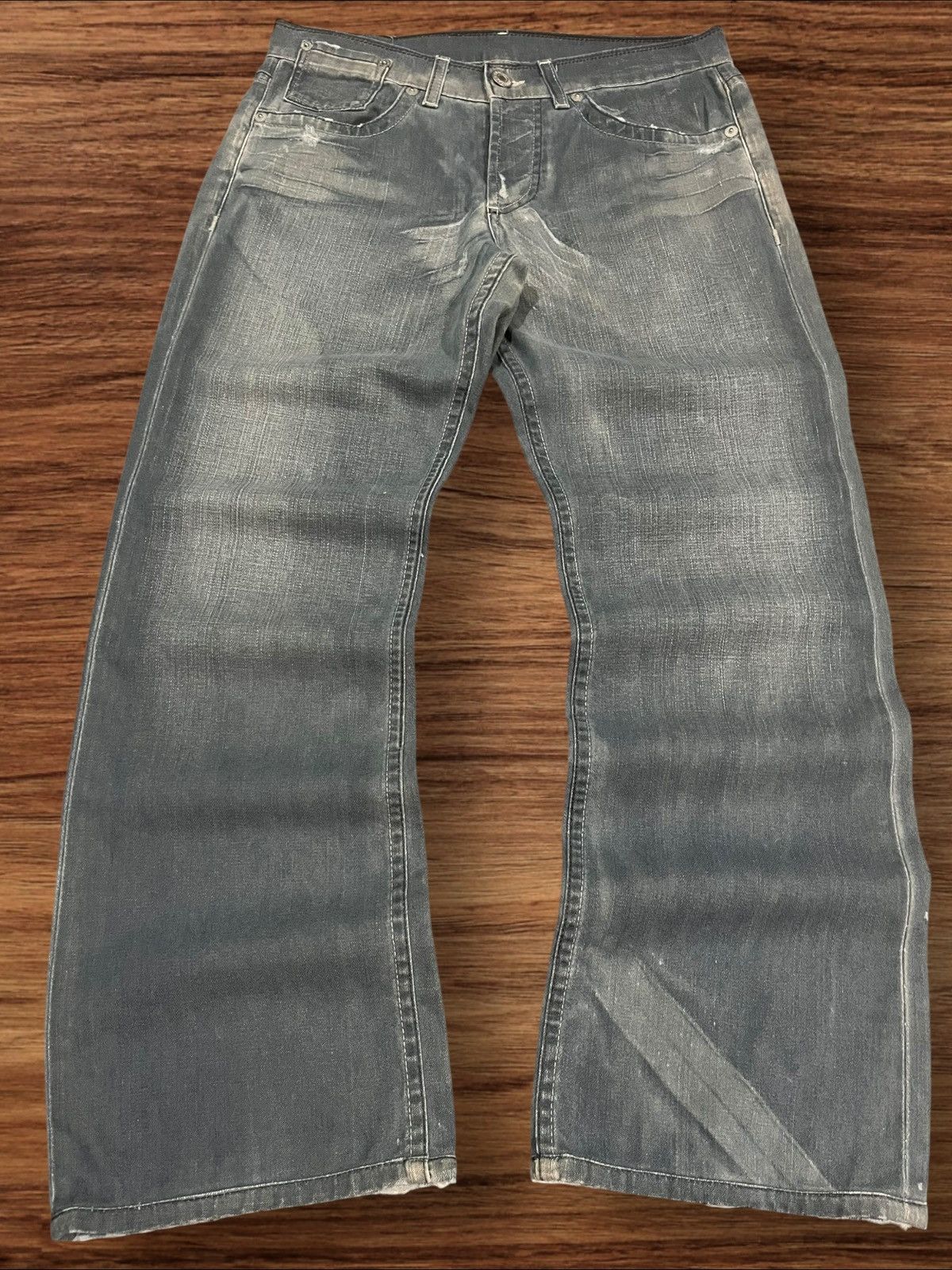 Armani Exchange Armani Exchange Powell Indigo Button Fly Loose Fit Jeans Size US 31 - 1 Thumbnail