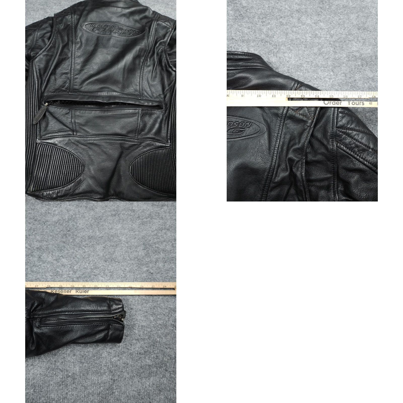 Harley Davidson Harley-Davidson FXRG Leather Jacket Women's Small Black Padded Motorcycle Zipped Pockets FXRG Size S / US 4 / IT 40 - 10 Thumbnail