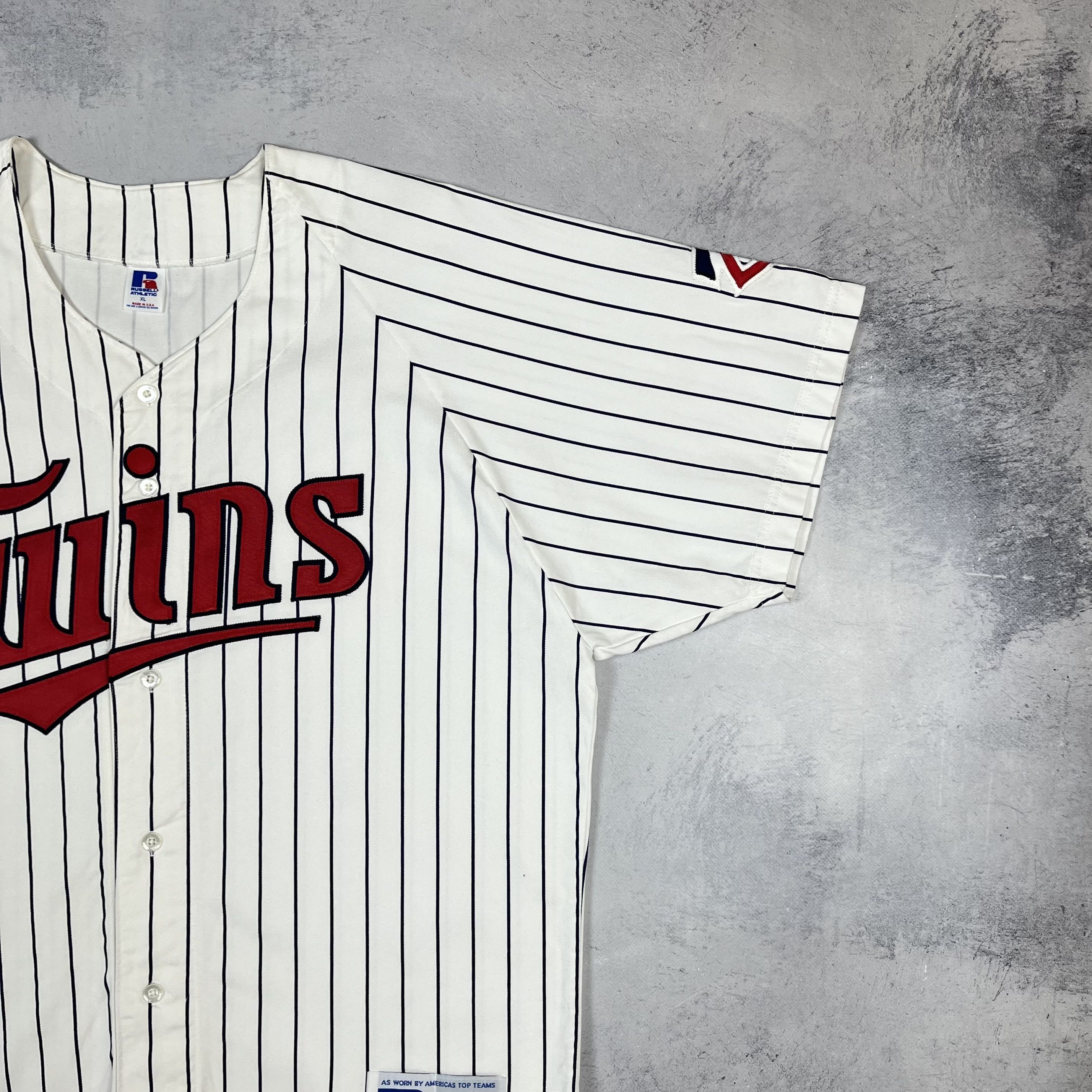Russell Athletic Vintage MLB Minnesota Twins Big Logo Jersey Shirt 90’s Size US XL / EU 56 / 4 - 3 Thumbnail