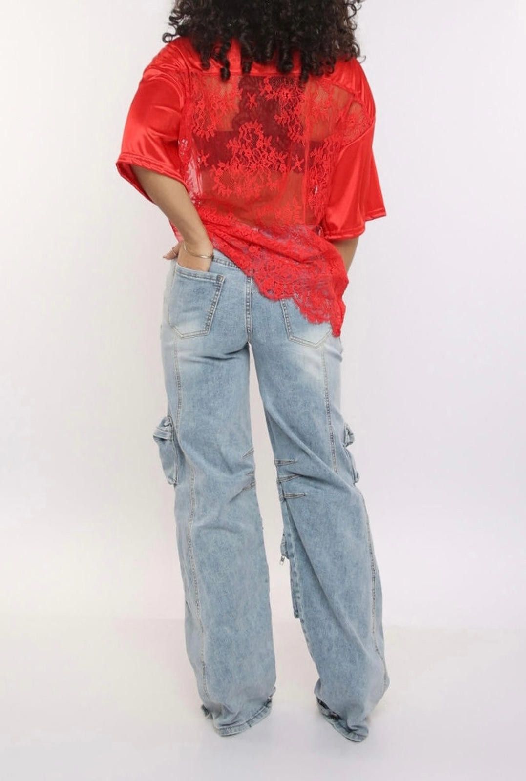 Other Authentic or California Edge Numbered Lace Sporty Jersey Top Size ONE SIZE - 3 Thumbnail