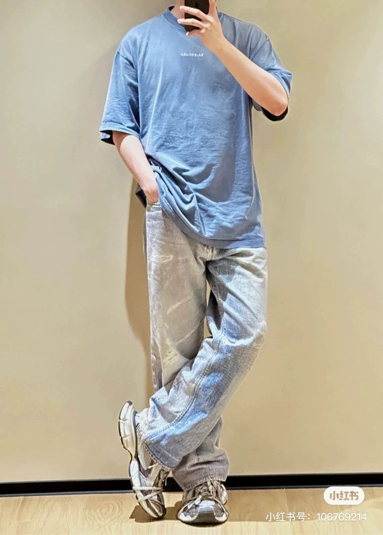 Balenciaga Balenciaga Haze blue gradient short sleeve Size US S / EU 44-46 / 1 - 6 Thumbnail