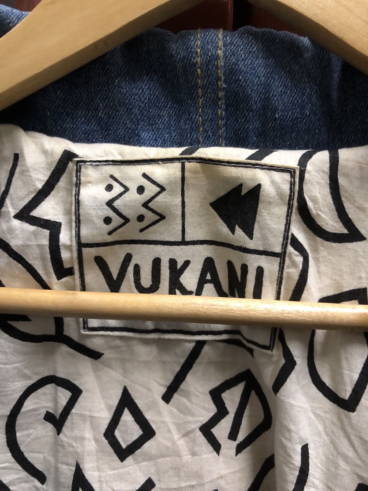 Native Vintage Vukani Native Navajo Denim Leather Jacket Size US L / EU 52-54 / 3 - 12 Thumbnail