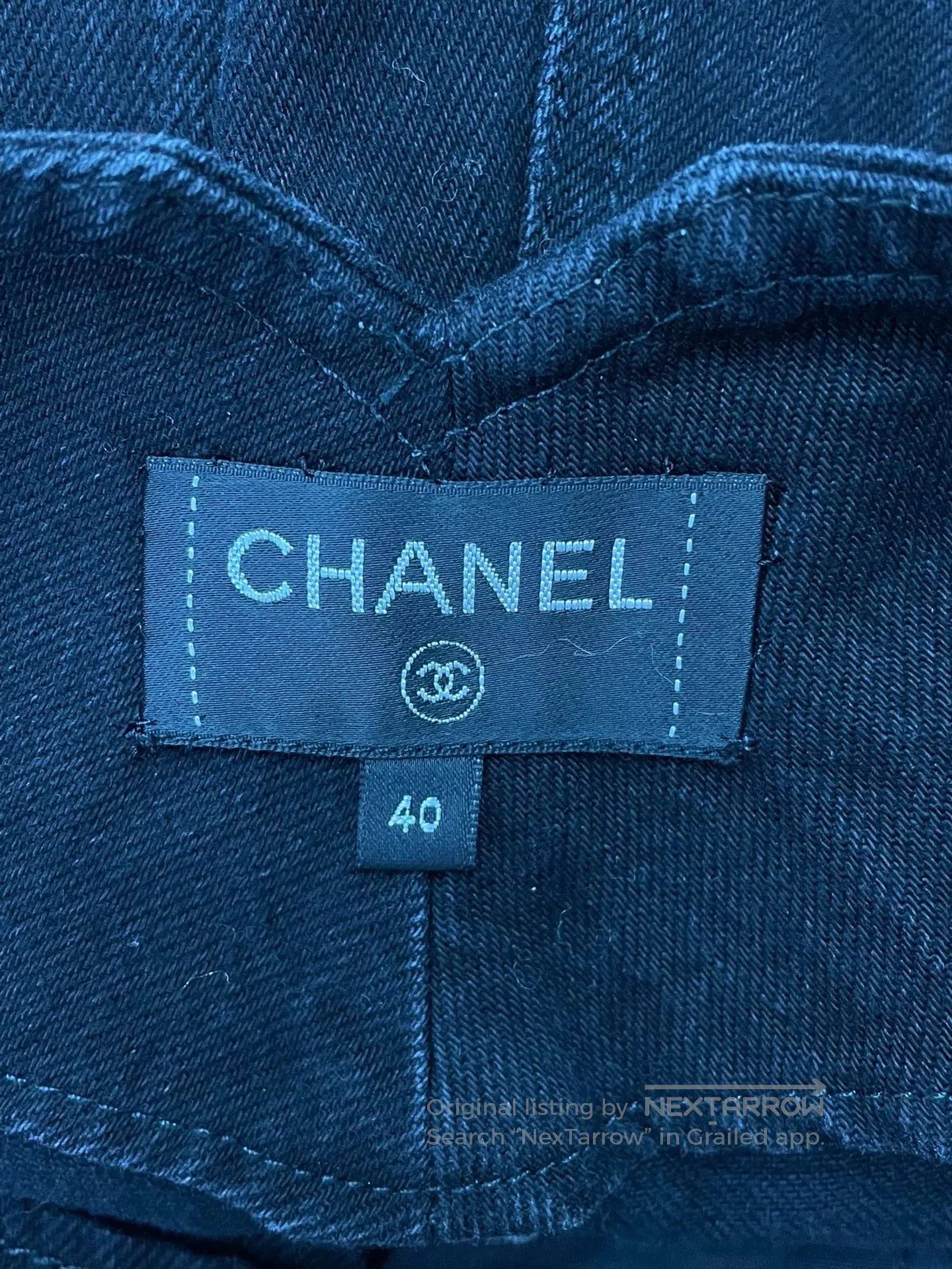 Chanel Chanel Black Denim Mesh Panel Pants. Size US 36 / EU 52 - 3 Thumbnail