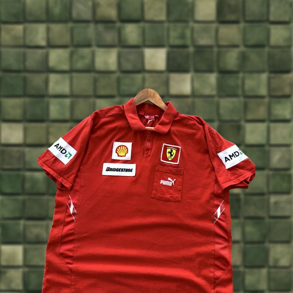 Ferrari VINTAGE PUMA FERRARI SCUDERIA FORMULA 1 RACING POLO JERSEY RED XXL Men T-Shirt Size US XXL / EU 58 / 5 - 1 Thumbnail