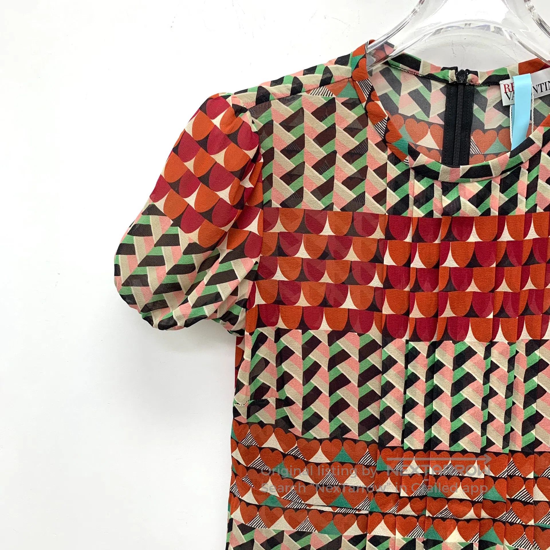 Valentino Valentino Multicolor geometric pattern printed pure mulber Size S / US 4 / IT 40 - 3 Thumbnail