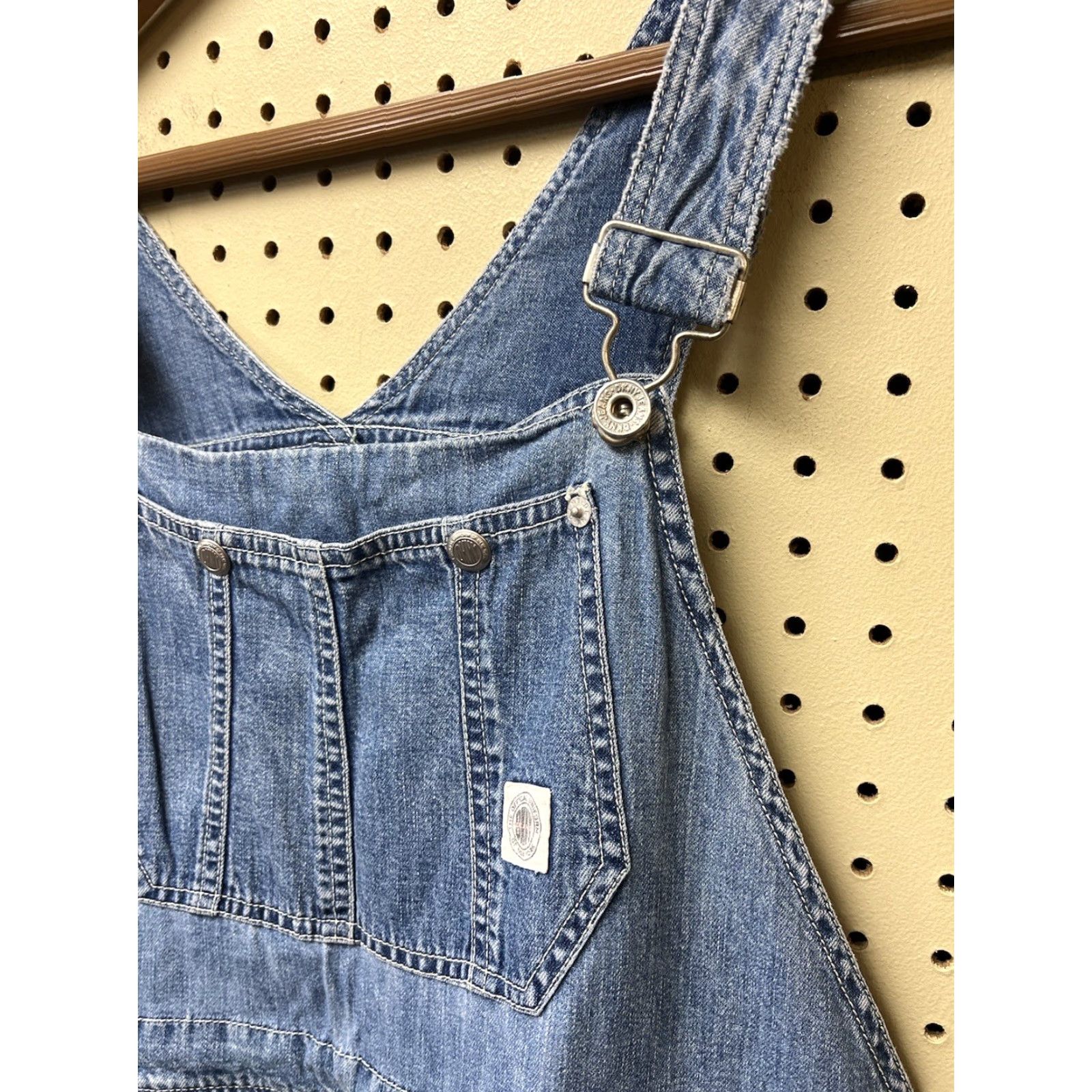 DKNY VINTAGE DKNY Baggy Denim Overalls Bib Jeans Women's Petite PS Blue 90s Y2K Distressed Size 28" / US 6 / IT 42 - 3 Thumbnail