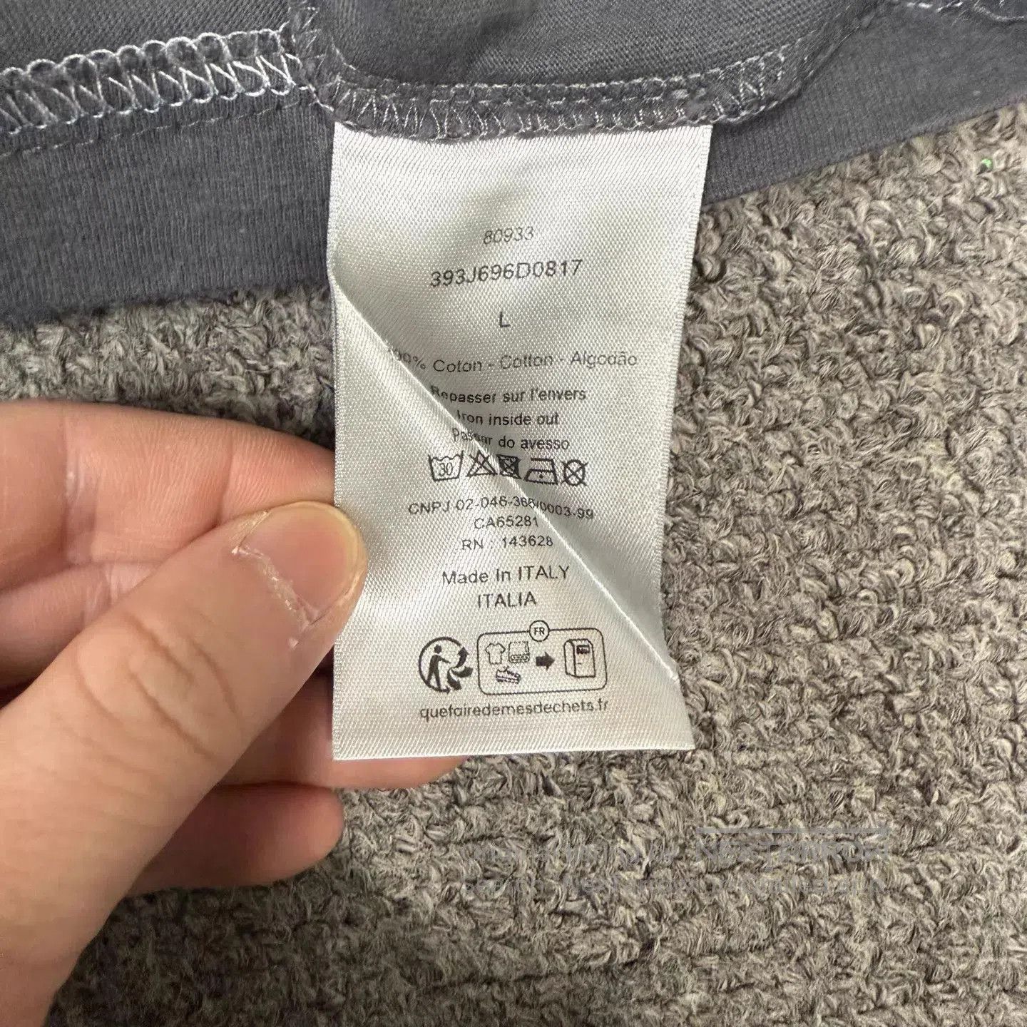 Dior Gray Short Sleeve Graphic T-Shirt. Size US L / EU 52-54 / 3 - 4 Thumbnail