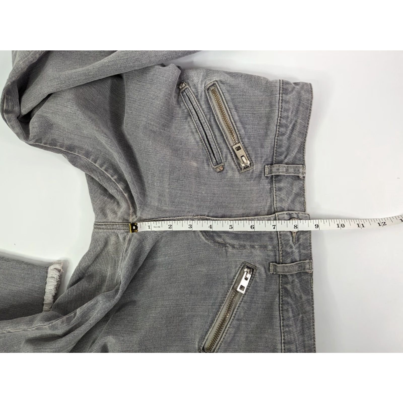 Zadig & Voltaire Zadig & Voltaire Jeans Skinny Grey Denim Zip Pockets Size 25 Women Regular 6.5-8.5 Rise Cotton Blend Size 42" / US 20 - 7 Thumbnail