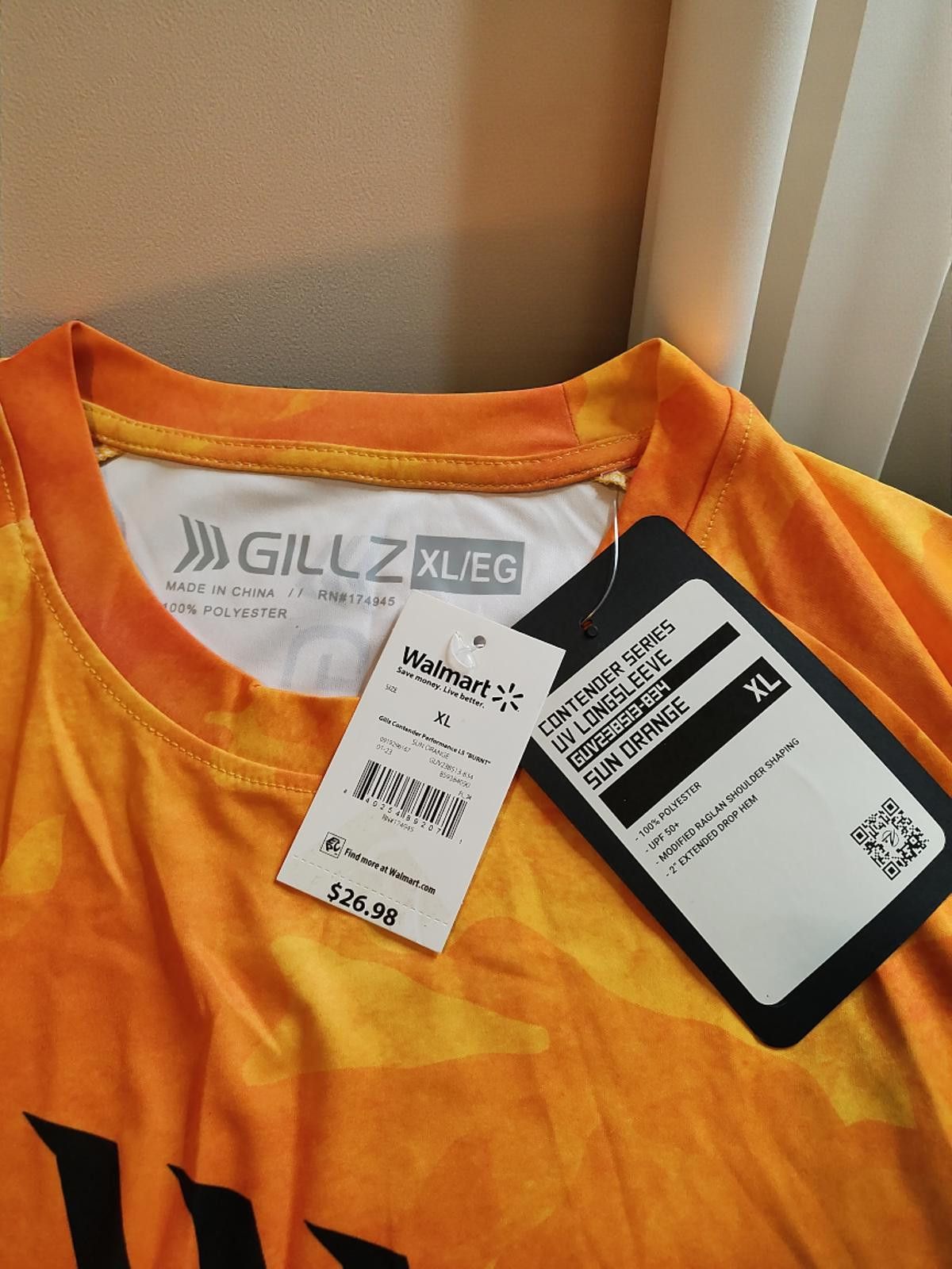 Other Gillz Contender Series UV Long Sleeve Sun Shirt - Orange, XL Size ONE SIZE - 6 Thumbnail