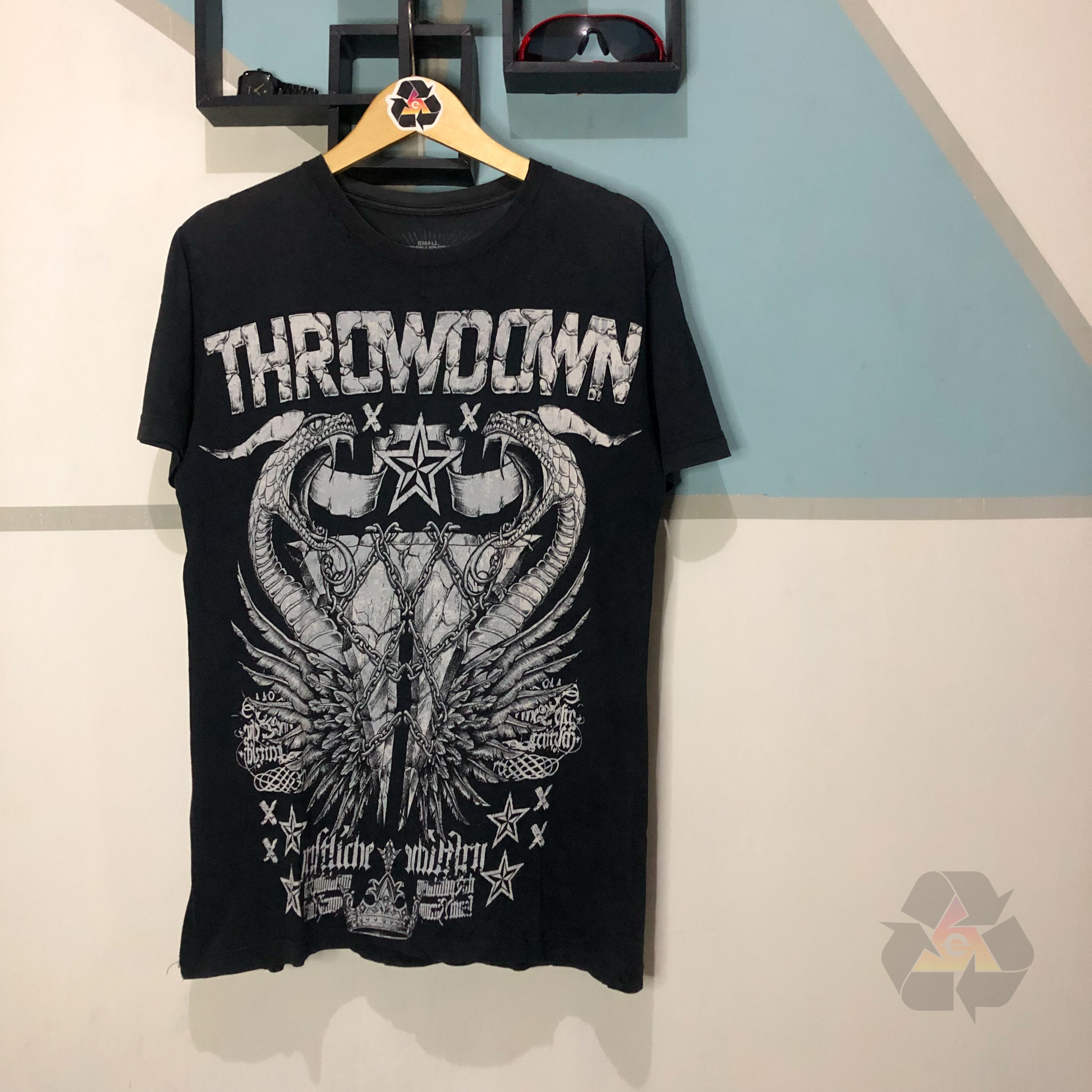 Affliction Vintage Throwdown Nate Biaz Big Logo T-Shirt Y2K Size US L / EU 52-54 / 3 - 1 Thumbnail