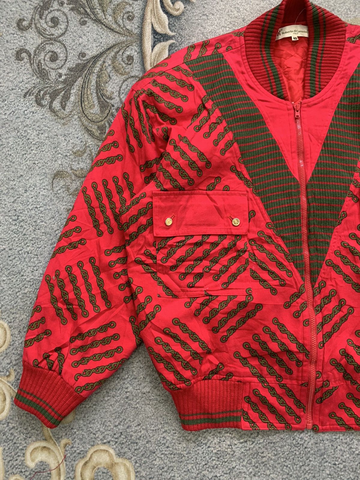 Art Comes First Chain Art All Over Printed Roberta di Camerino Jacket Size US M / EU 48-50 / 2 - 3 Thumbnail