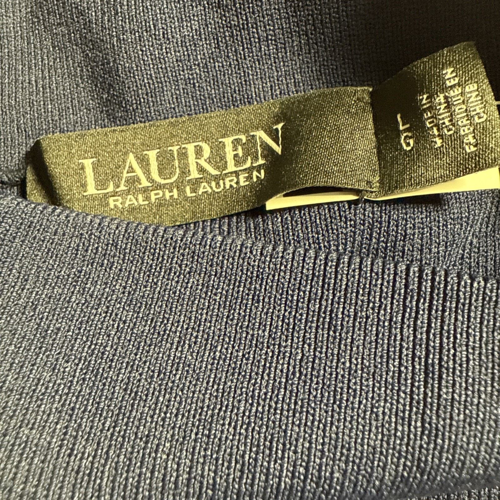 Lauren Ralph Lauren Lauren Ralph Lauren Striped Mock Neck Sweater Navy/White Size L / US 10 / IT 46 - 4 Thumbnail