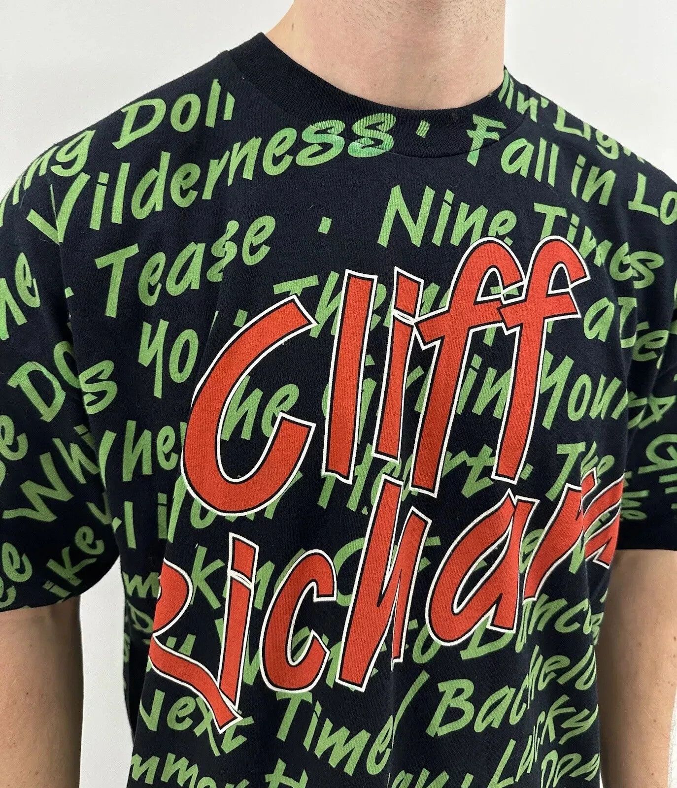 Vintage VINTAGE 90s CLIFF RICHARD 1994 1995 TOUR SCREEN STARS SINGLE Size US XL / EU 56 / 4 - 3 Thumbnail