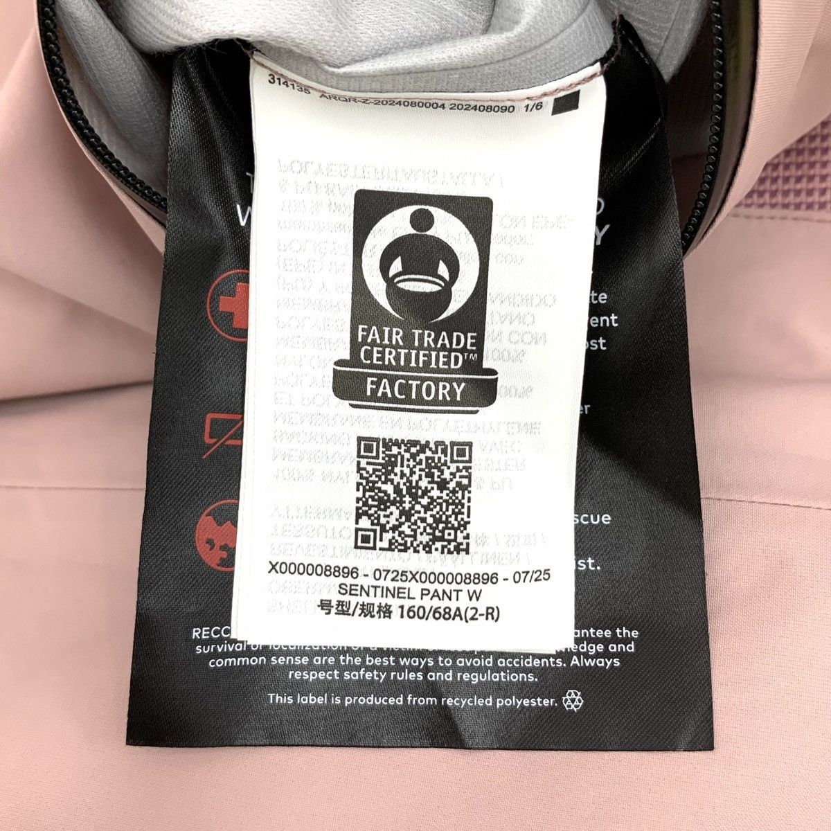 Arc'teryx ARC'TERYX Sentinel Series Pink Logo Nylon Ski Pants K26WX Size 28" / US 6 / IT 42 - 8 Thumbnail