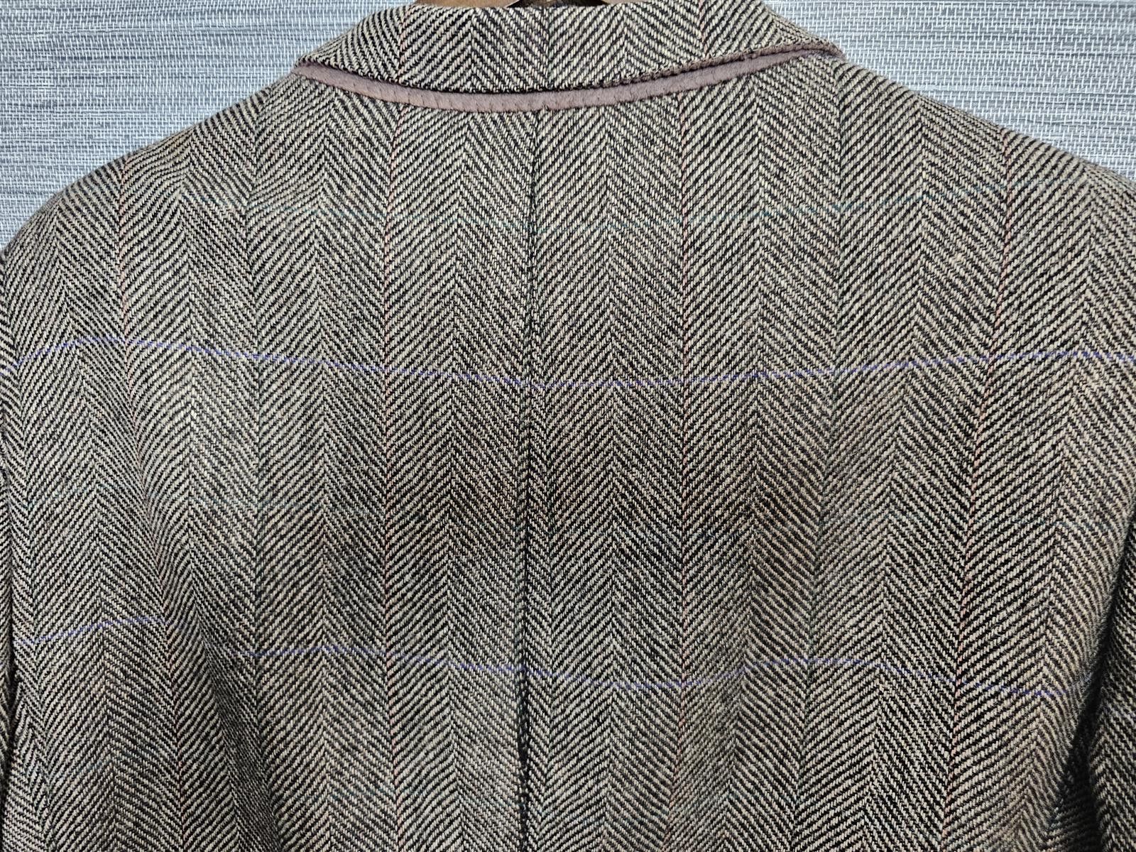 Bill Blass Bill Blass Jacket Brown Men Size L Herringbone Tweed Blazer Size 42R - 5 Thumbnail