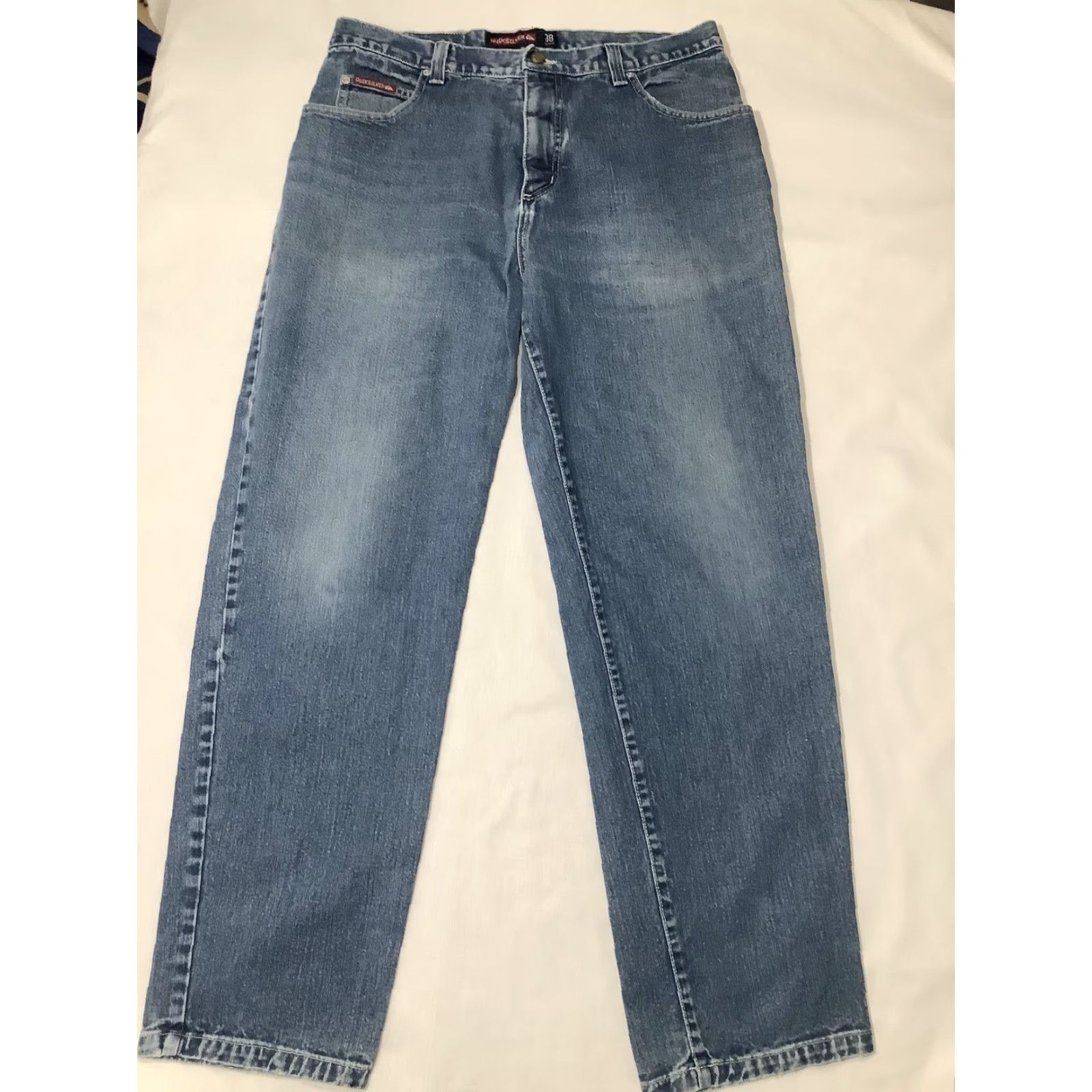 Quiksilver VINTAGE Quiksilver Basic Cut Jeans Mens 38x34 Blue Denim USA Straight 90s Y2K 5-Pocket Relaxed Fit Mens Jeans Size US 38 / EU 54 - 2 Thumbnail
