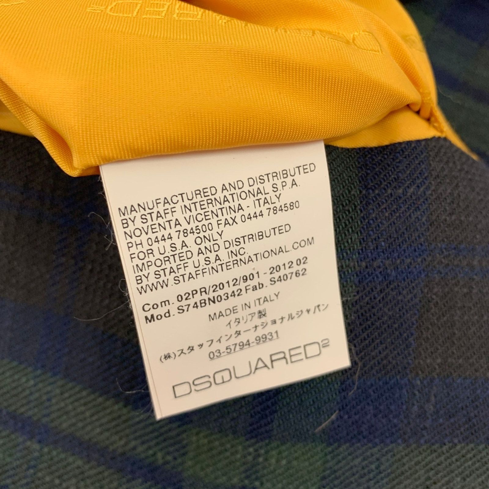 Dsquared2 Size 36 Navy Green Blackwatch Plaid Cotton Sport Coat Size 36R - 6 Thumbnail